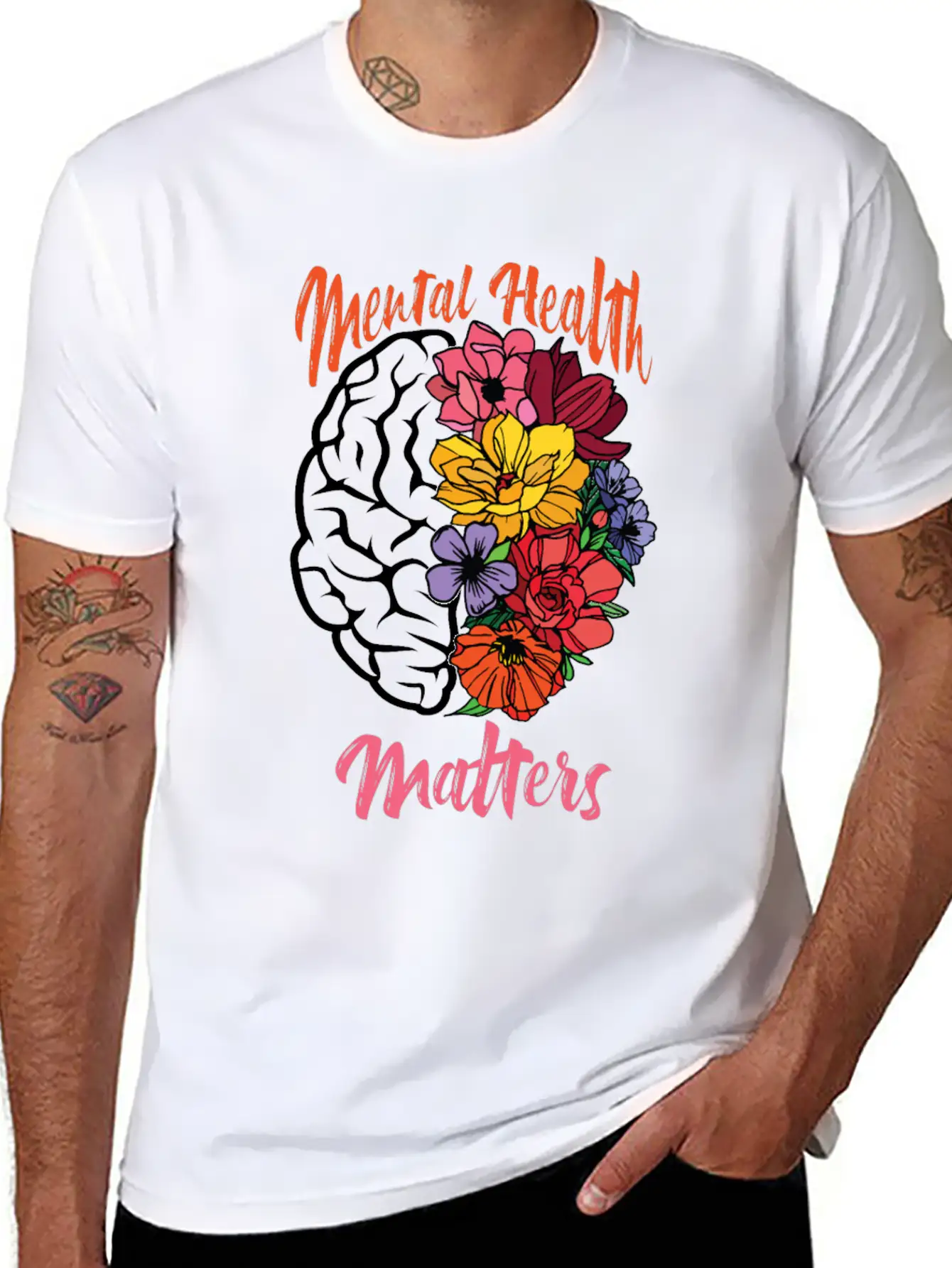 Mental Health Matters Mental Health Awareness Unisex Short Sleeve Soft Cotton T-Shirt – Casual Everyday Wear