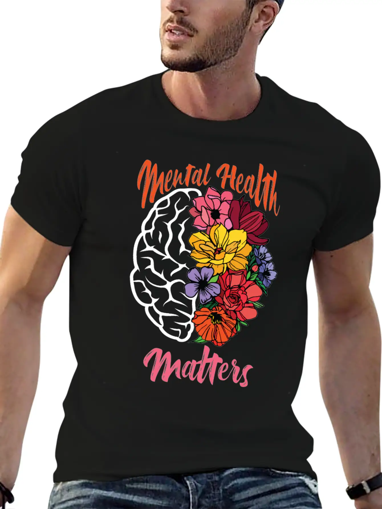 Mental Health Matters Mental Health Awareness Unisex Short Sleeve Soft Cotton T-Shirt – Casual Everyday Wear