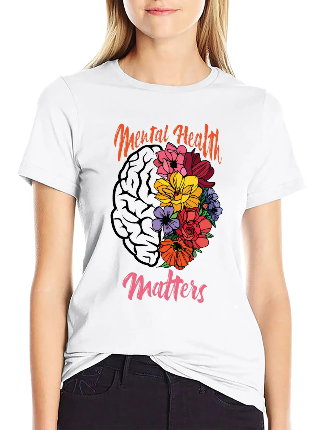 Mental Health Matters Mental Health Awareness Unisex Short Sleeve Soft Cotton T-Shirt – Casual Everyday Wear