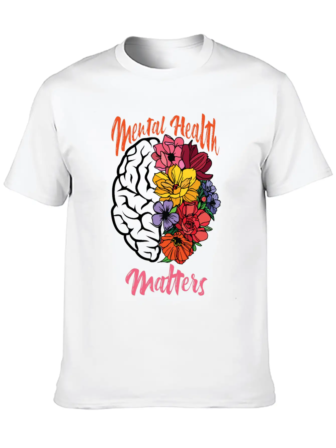 Mental Health Matters Mental Health Awareness Unisex Short Sleeve Soft Cotton T-Shirt – Casual Everyday Wear