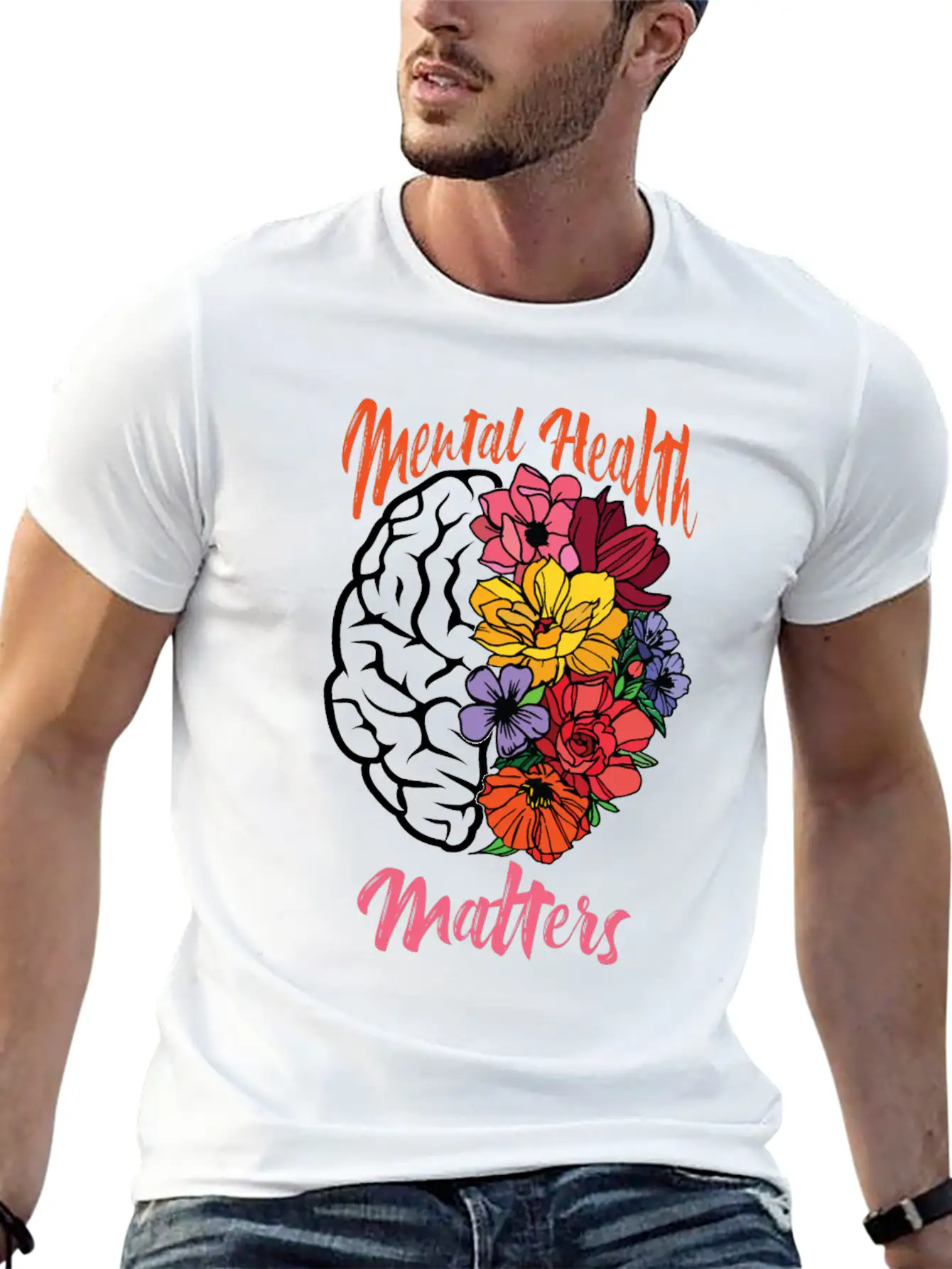 Mental Health Matters Mental Health Awareness Unisex Short Sleeve Soft Cotton T-Shirt – Casual Everyday Wear