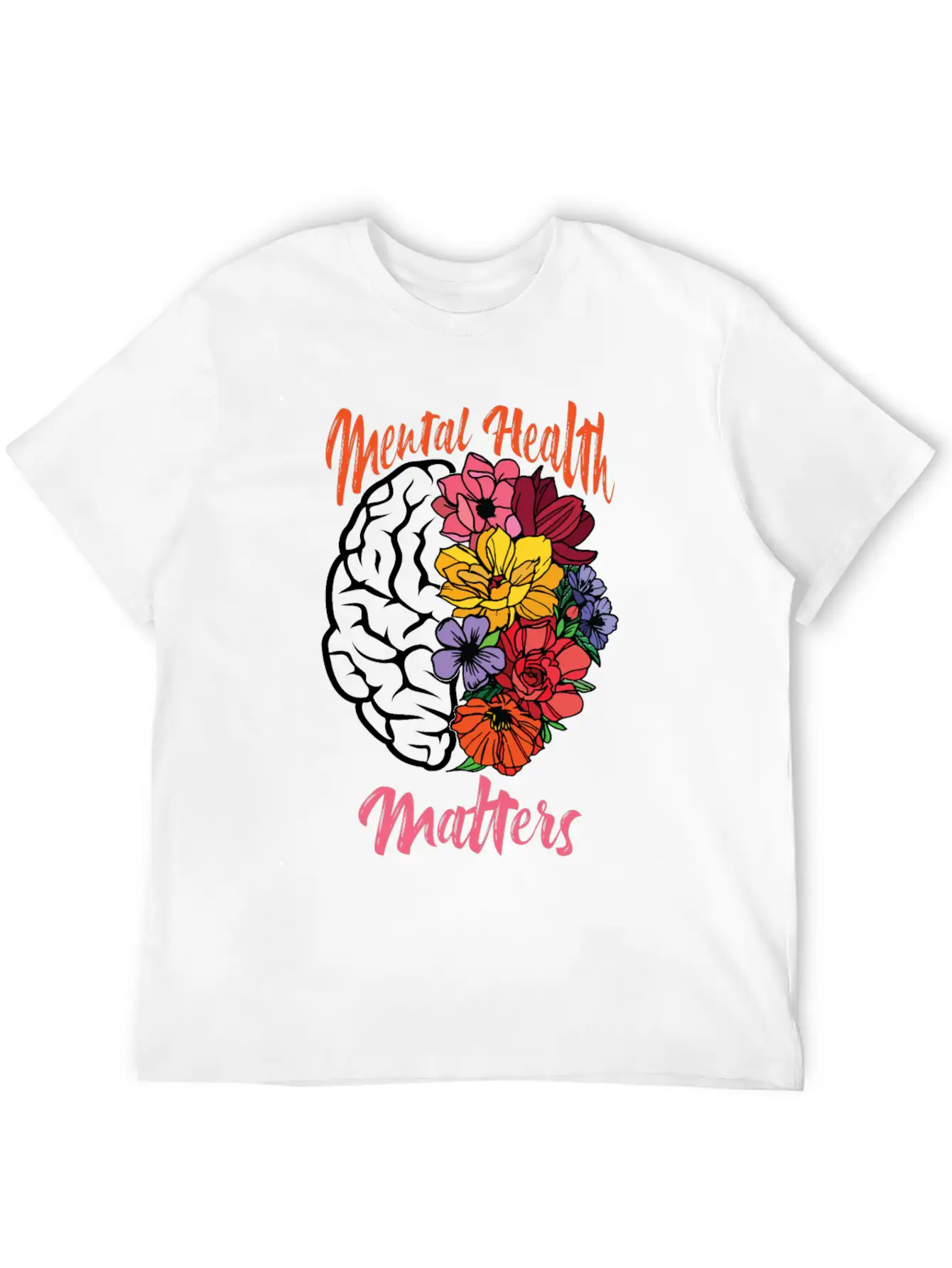 Mental Health Matters Mental Health Awareness Unisex Short Sleeve Soft Cotton T-Shirt – Casual Everyday Wear