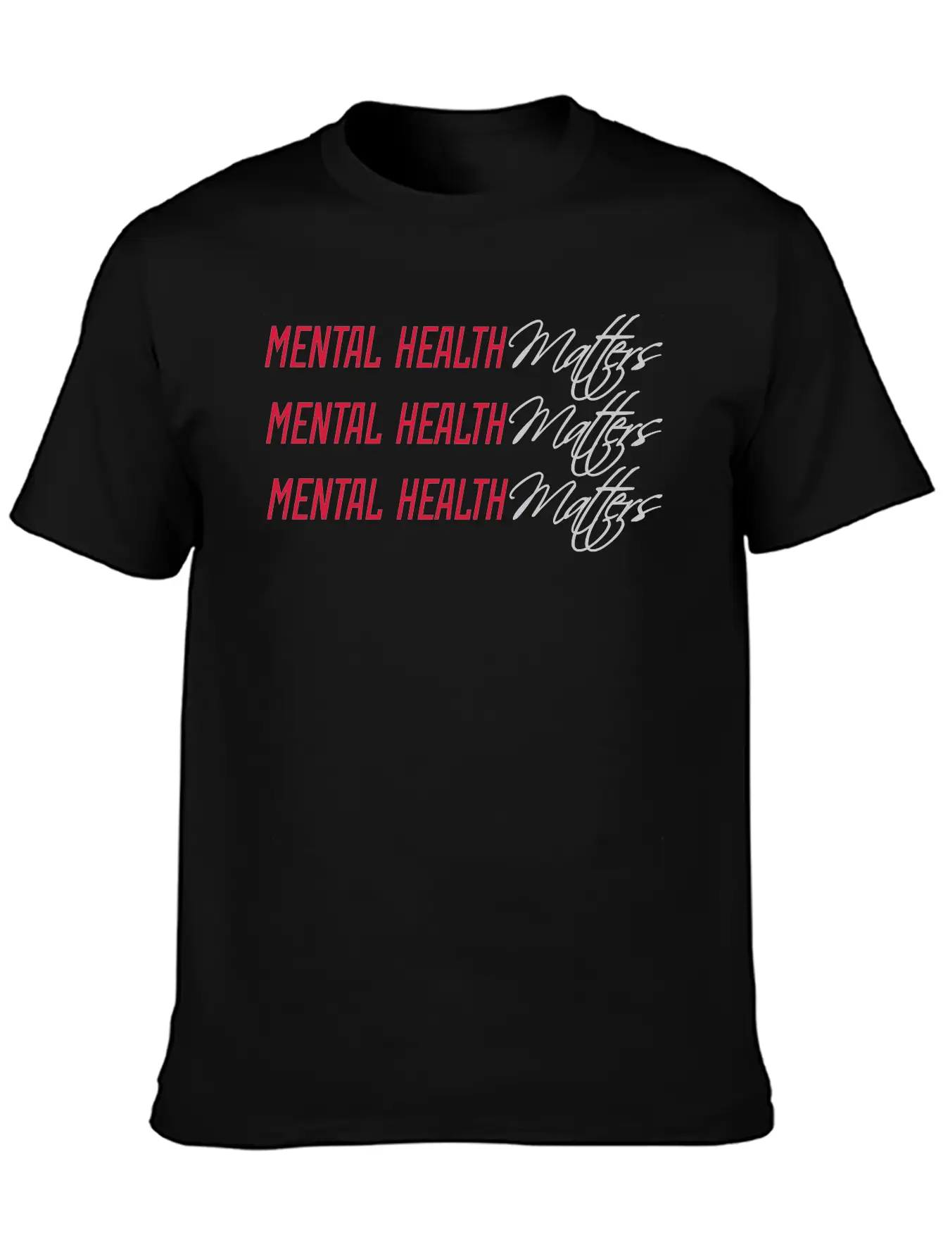 Mental Health Matters Quote Essential Unisex Summer Tee – Soft Cotton Casual Fit