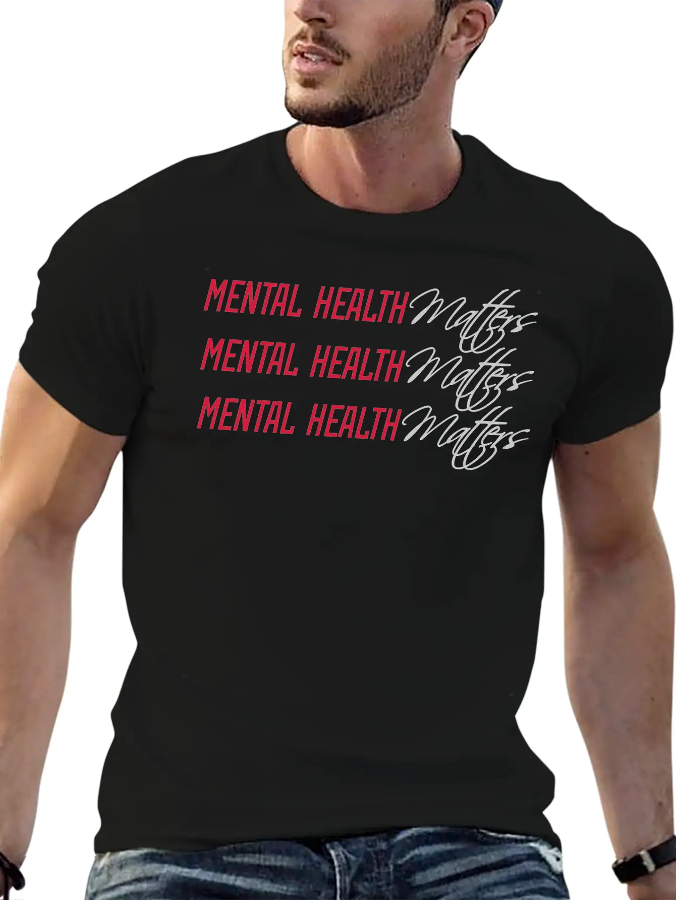 Mental Health Matters Quote Essential Unisex Summer Tee – Soft Cotton Casual Fit