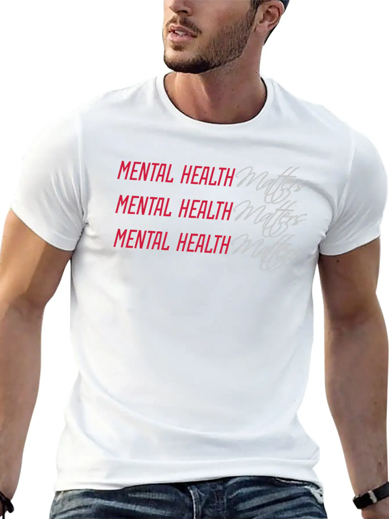 Mental Health Matters Quote Essential Unisex Summer Tee – Soft Cotton Casual Fit