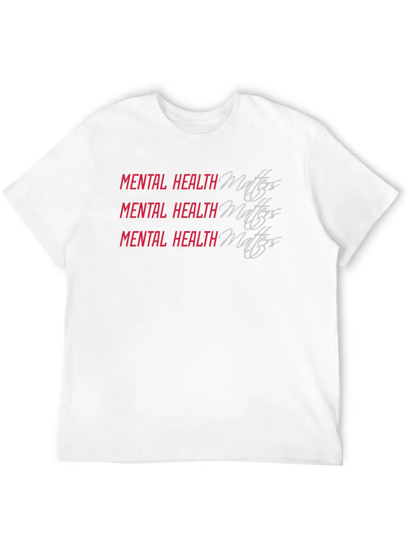 Mental Health Matters Quote Essential Unisex Summer Tee – Soft Cotton Casual Fit