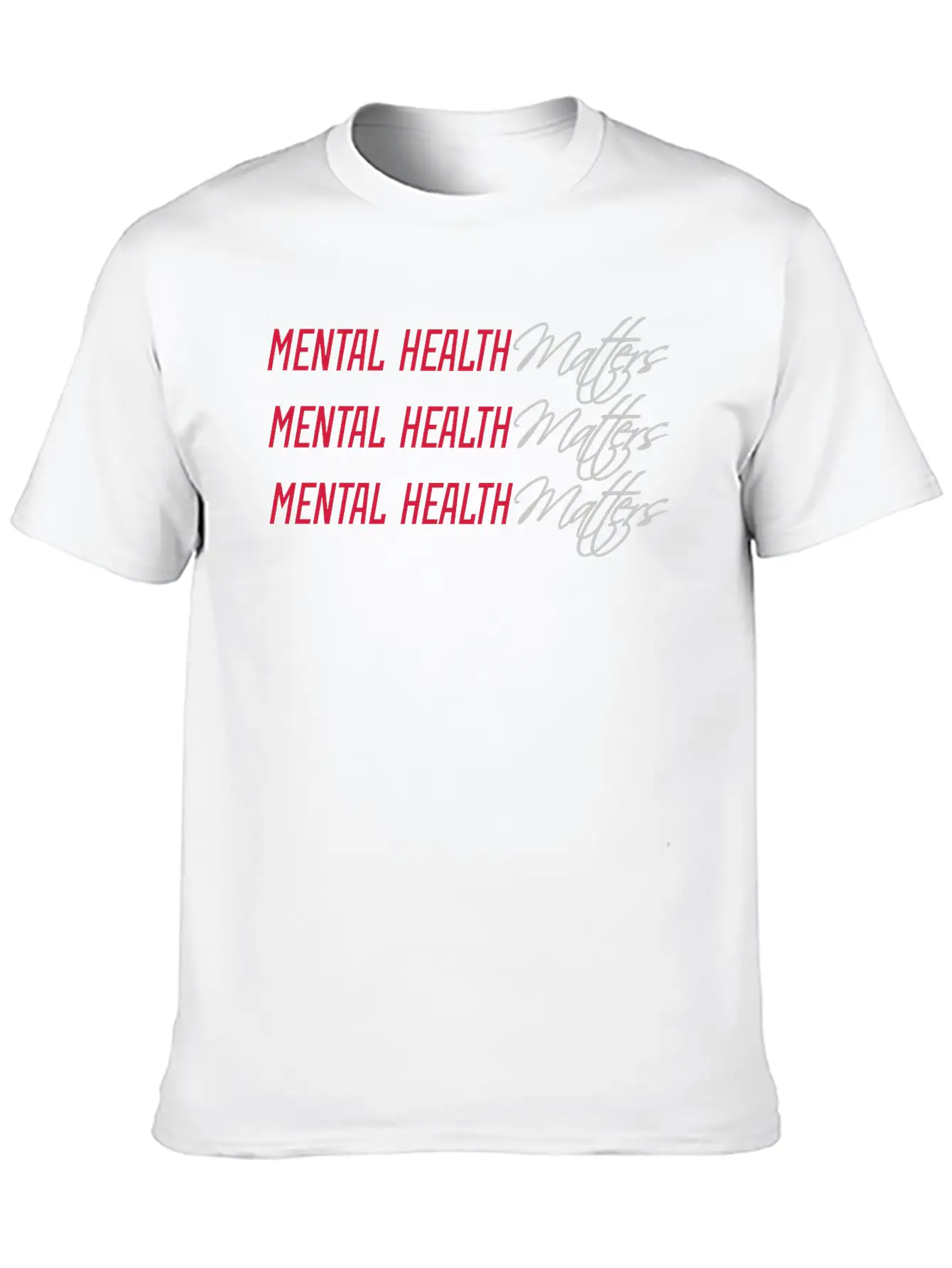 Mental Health Matters Quote Essential Unisex Summer Tee – Soft Cotton Casual Fit