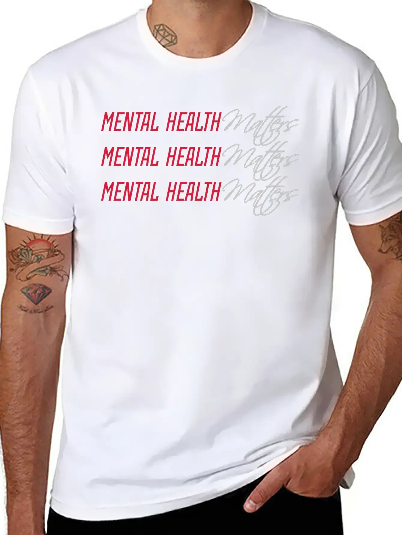 Mental Health Matters Quote Essential Unisex Summer Tee – Soft Cotton Casual Fit