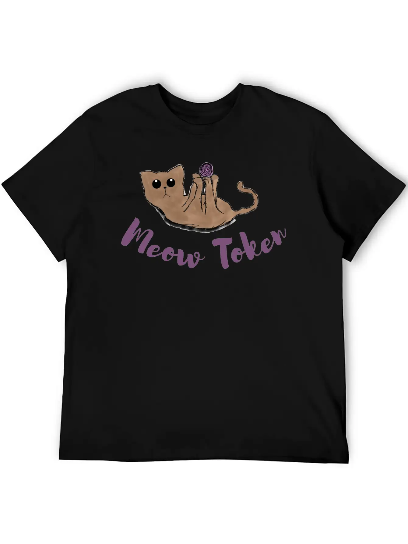 Meow Token, Cat Lovers Token Comfortable Minimalist Graphic Tee – Summer Style Essential