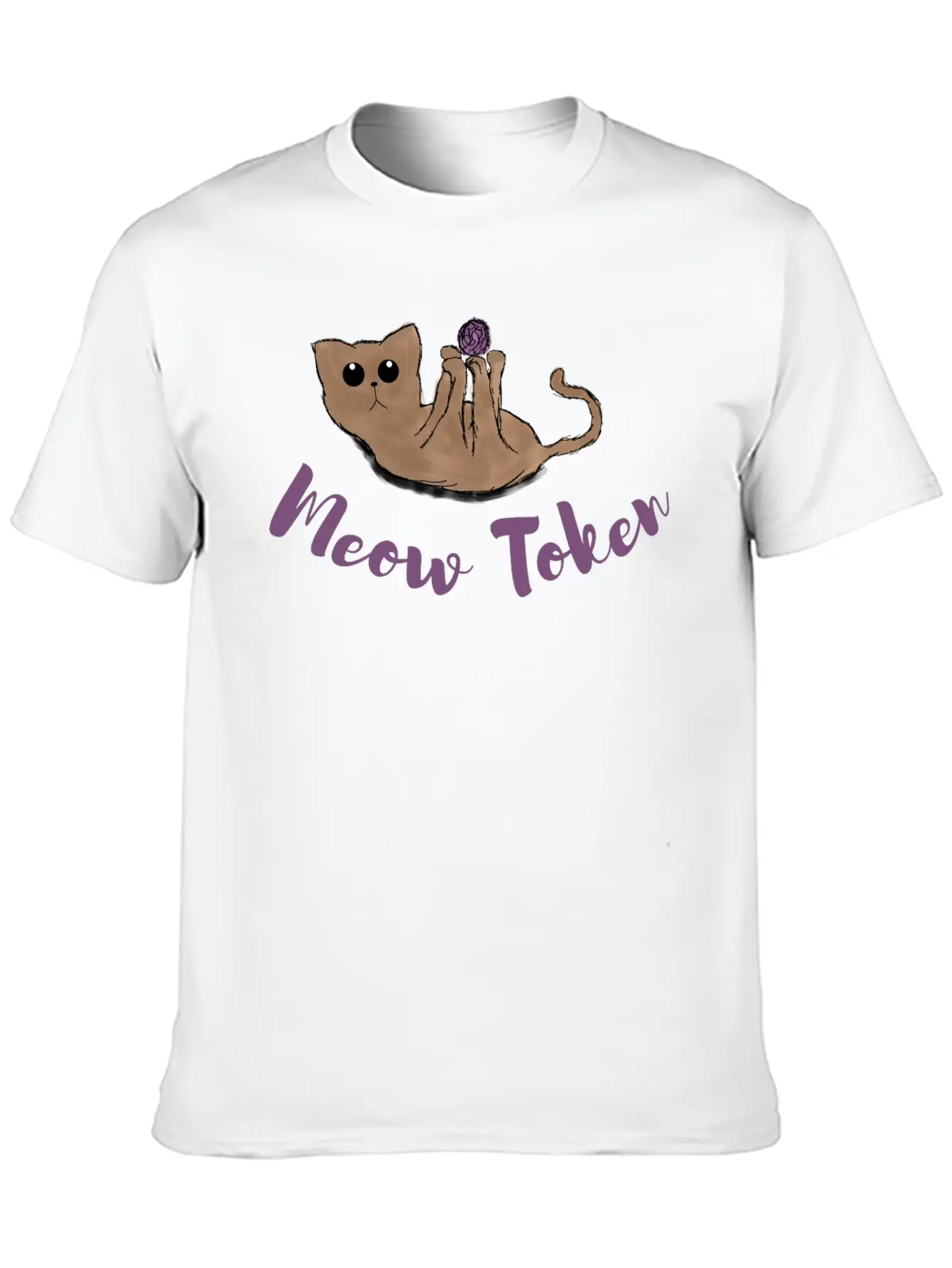 Meow Token, Cat Lovers Token Comfortable Minimalist Graphic Tee – Summer Style Essential
