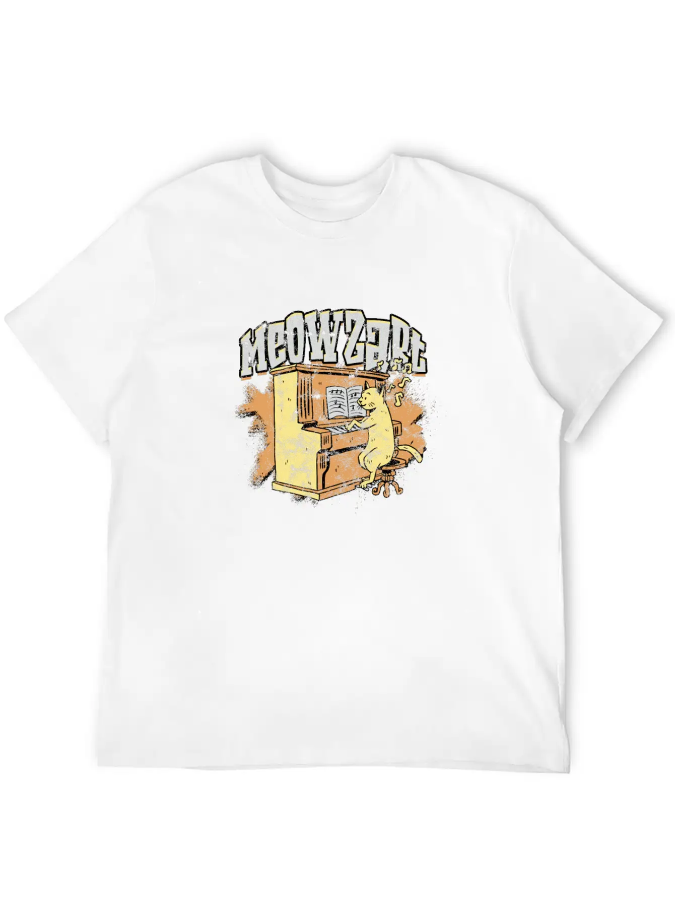 Meowzart - Cat Stylish Everyday T-Shirt – Unisex Basic Cotton Tee