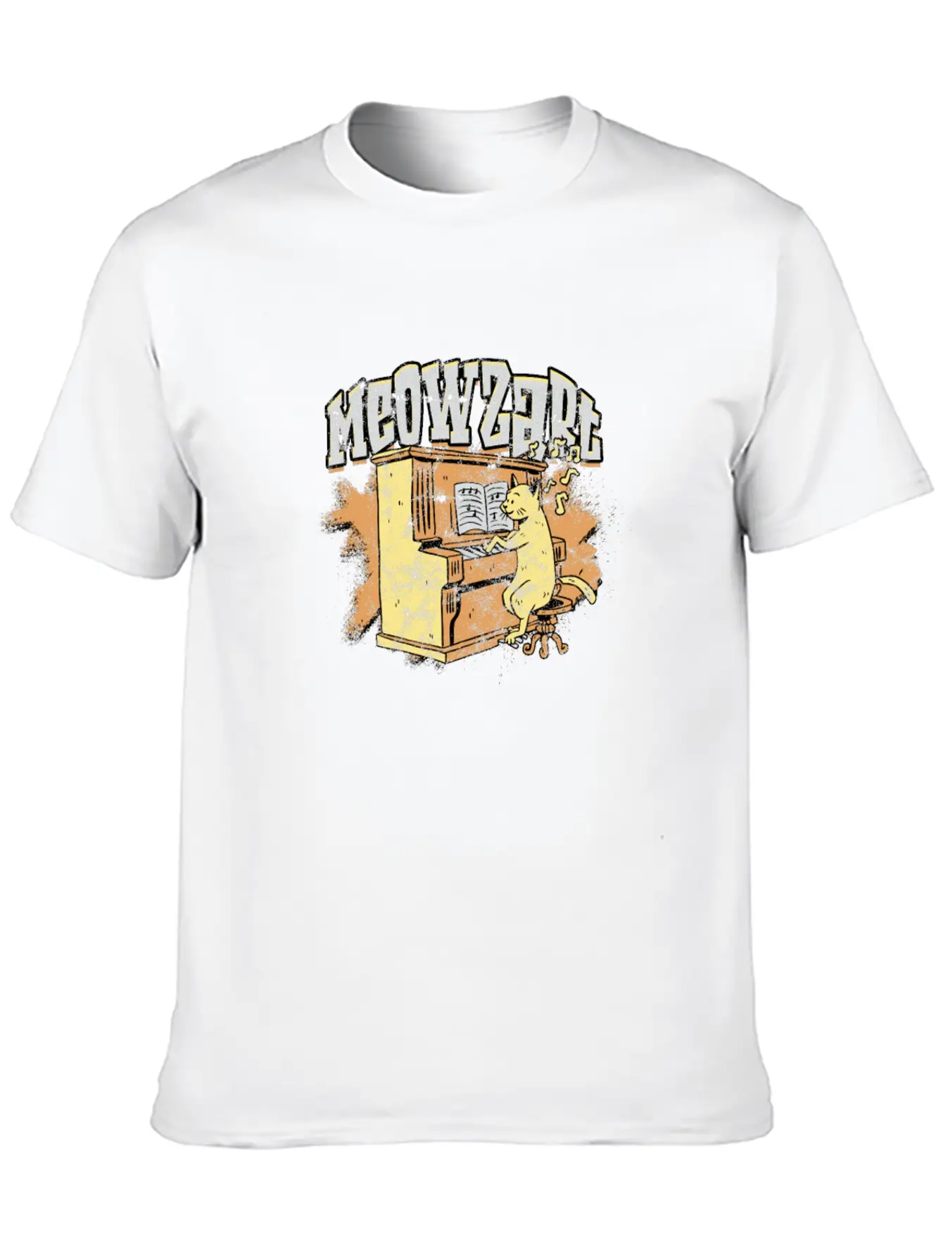 Meowzart - Cat Stylish Everyday T-Shirt – Unisex Basic Cotton Tee