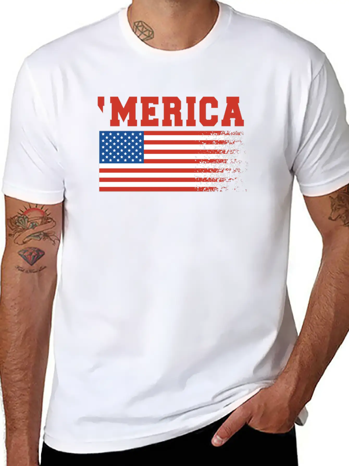Merica Flag 4th Of July Timeless Short Sleeve Tee – Comfy And Minimalist Design