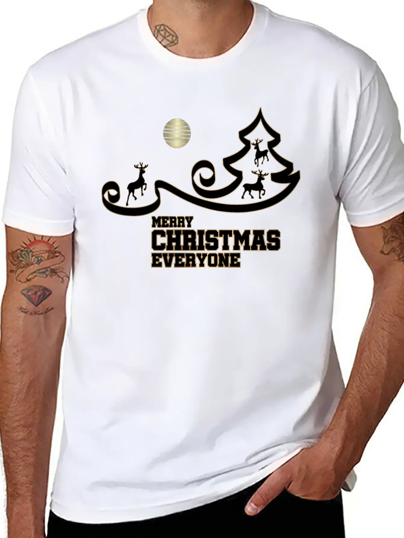 Merry Christmas Everyone Stylish Everyday T-Shirt – Unisex Basic Cotton Tee