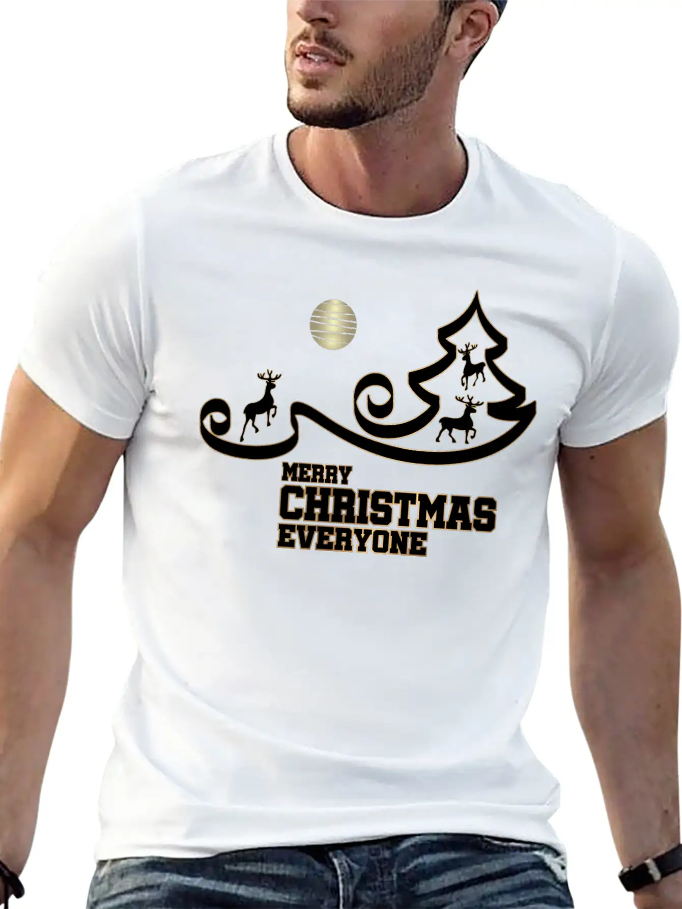 Merry Christmas Everyone Stylish Everyday T-Shirt – Unisex Basic Cotton Tee