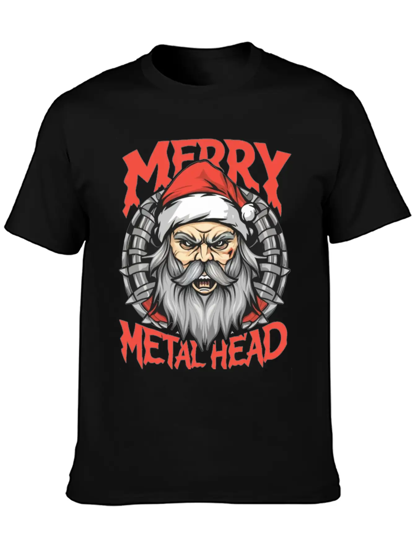 Merry Christmas Metalheads Stylish Everyday T-Shirt – Unisex Basic Cotton Tee