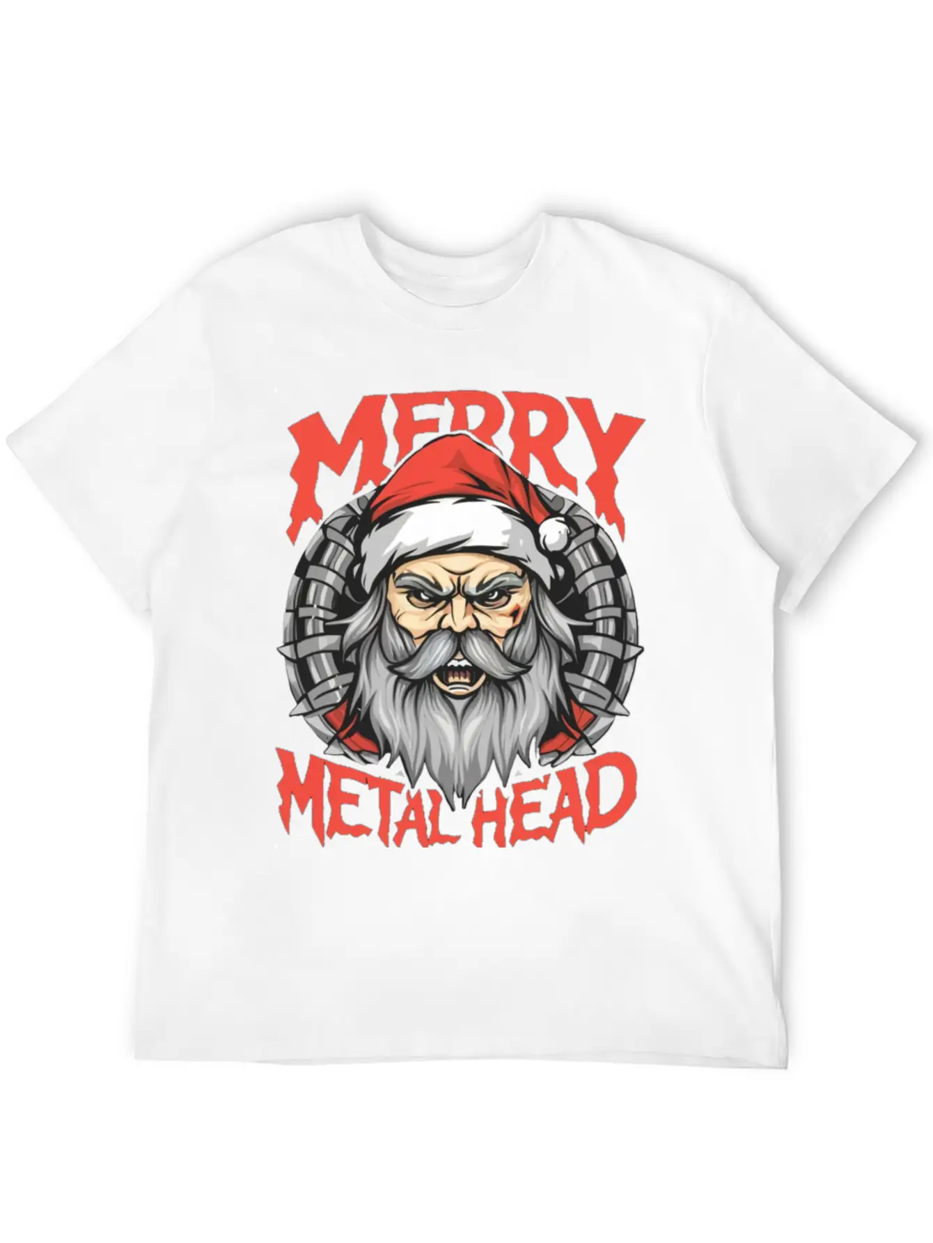 Merry Christmas Metalheads Stylish Everyday T-Shirt – Unisex Basic Cotton Tee