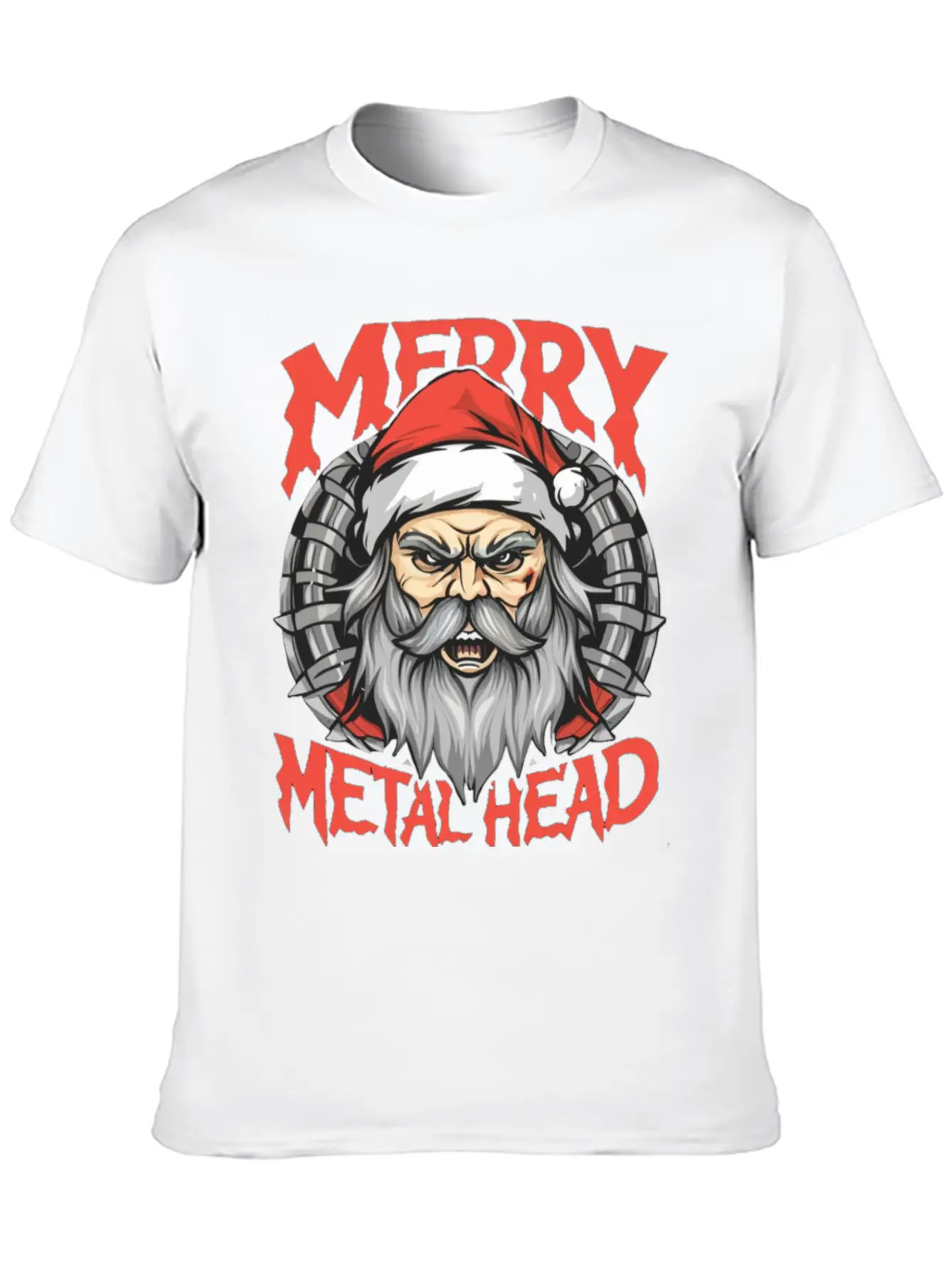 Merry Christmas Metalheads Stylish Everyday T-Shirt – Unisex Basic Cotton Tee