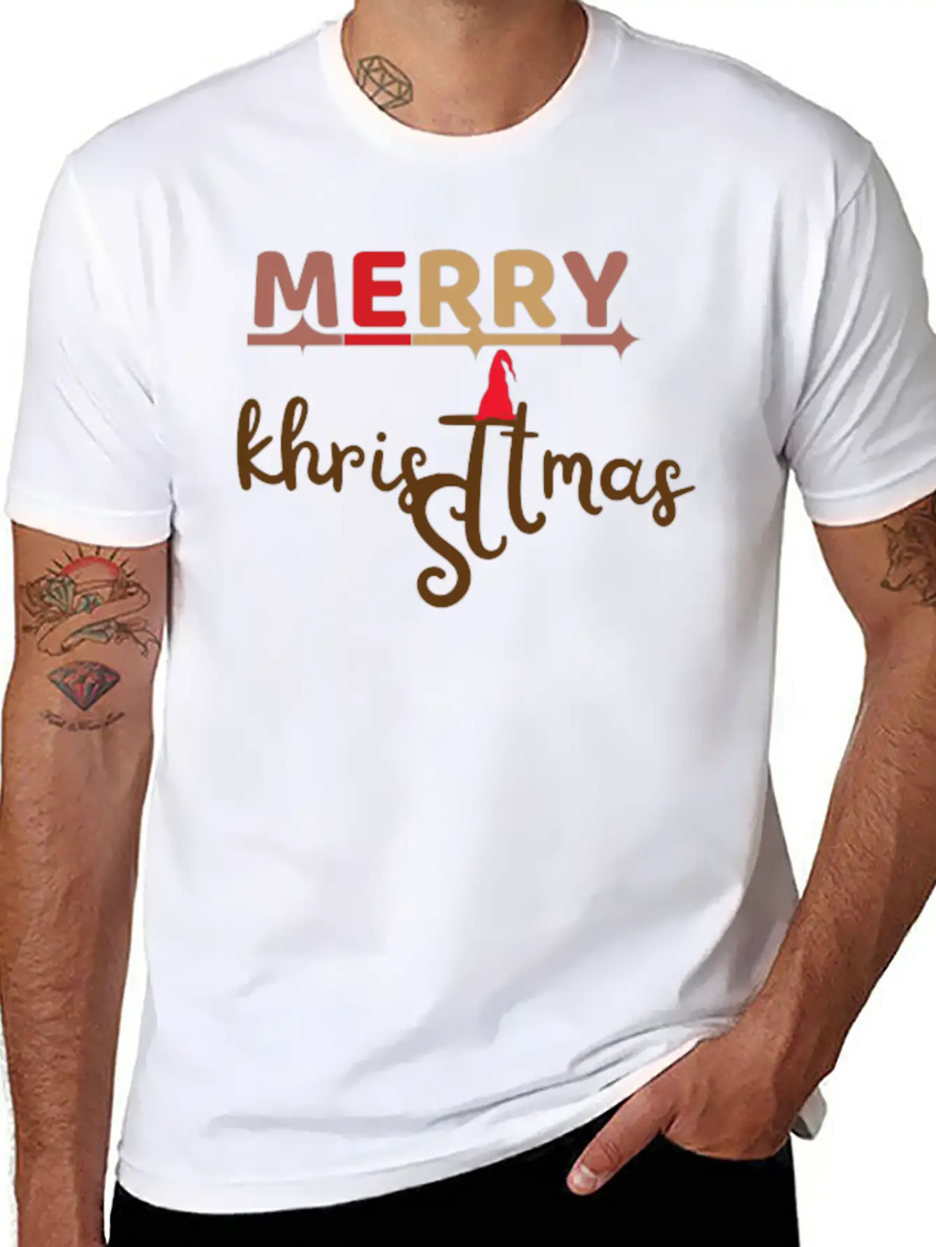 Merry Chritmas Day Unisex Short Sleeve Soft Cotton T-Shirt – Casual Everyday Wear
