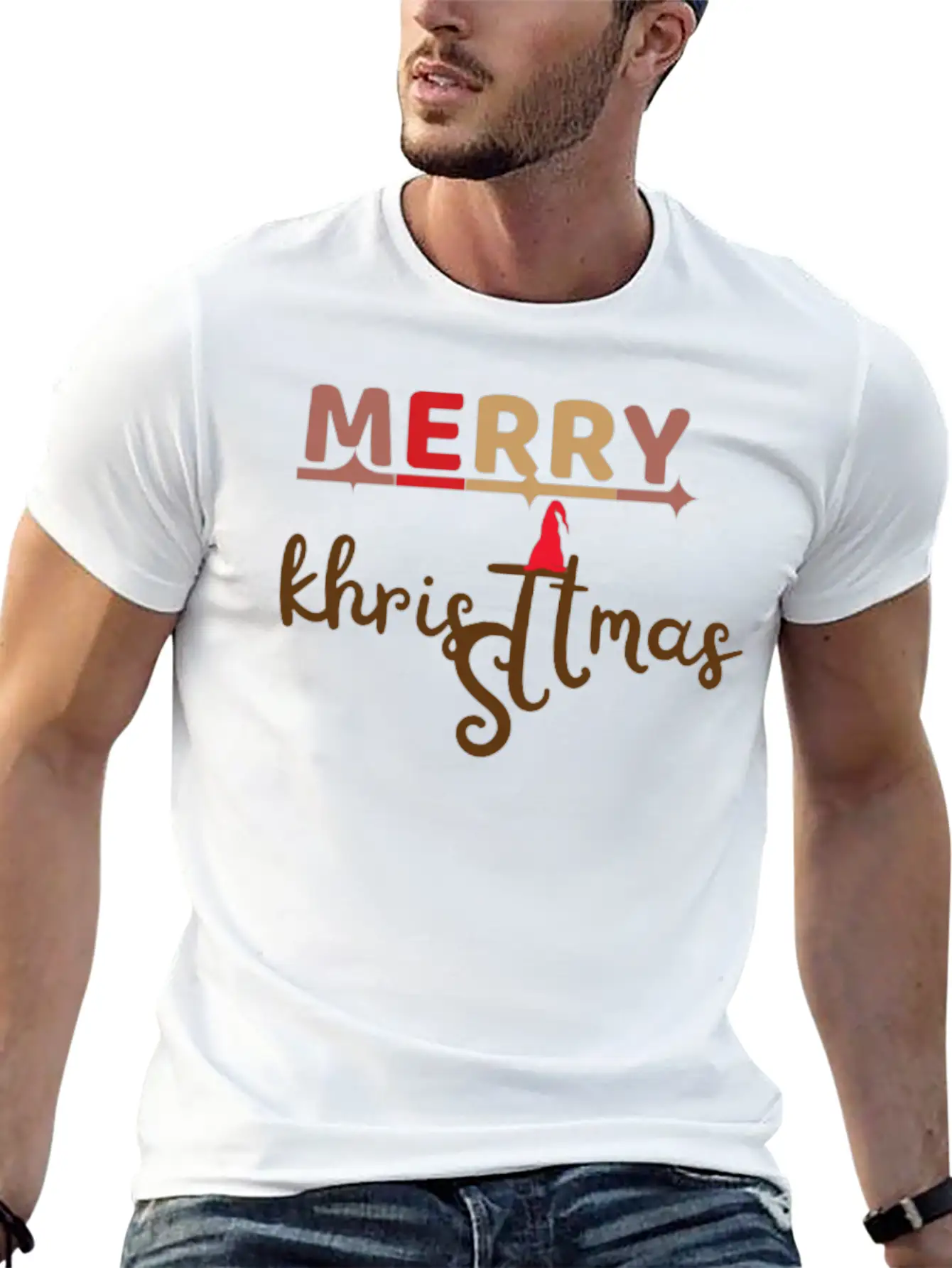 Merry Chritmas Day Unisex Short Sleeve Soft Cotton T-Shirt – Casual Everyday Wear