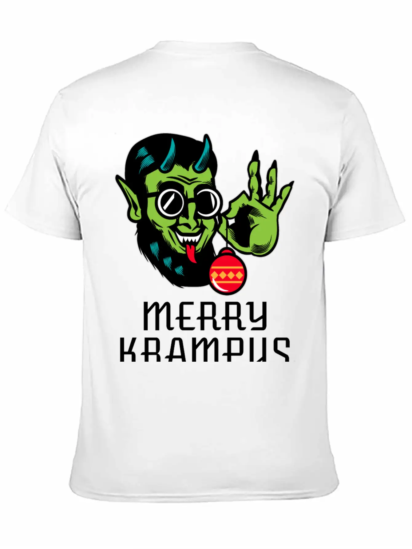 Merry Krampus Unisex Short Sleeve Soft Cotton T-Shirt – Casual Everyday Wear