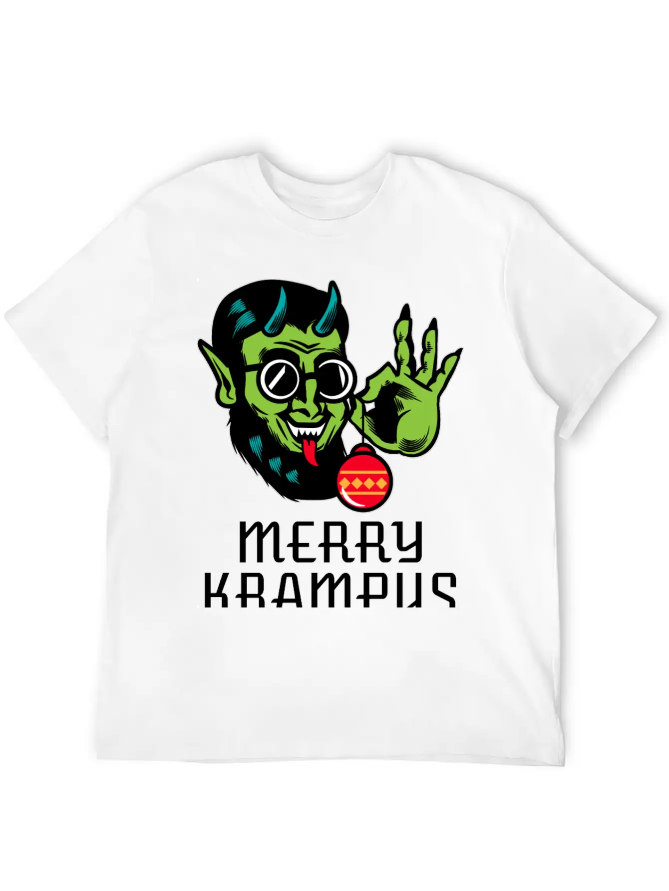 Merry Krampus Unisex Short Sleeve Soft Cotton T-Shirt – Casual Everyday Wear