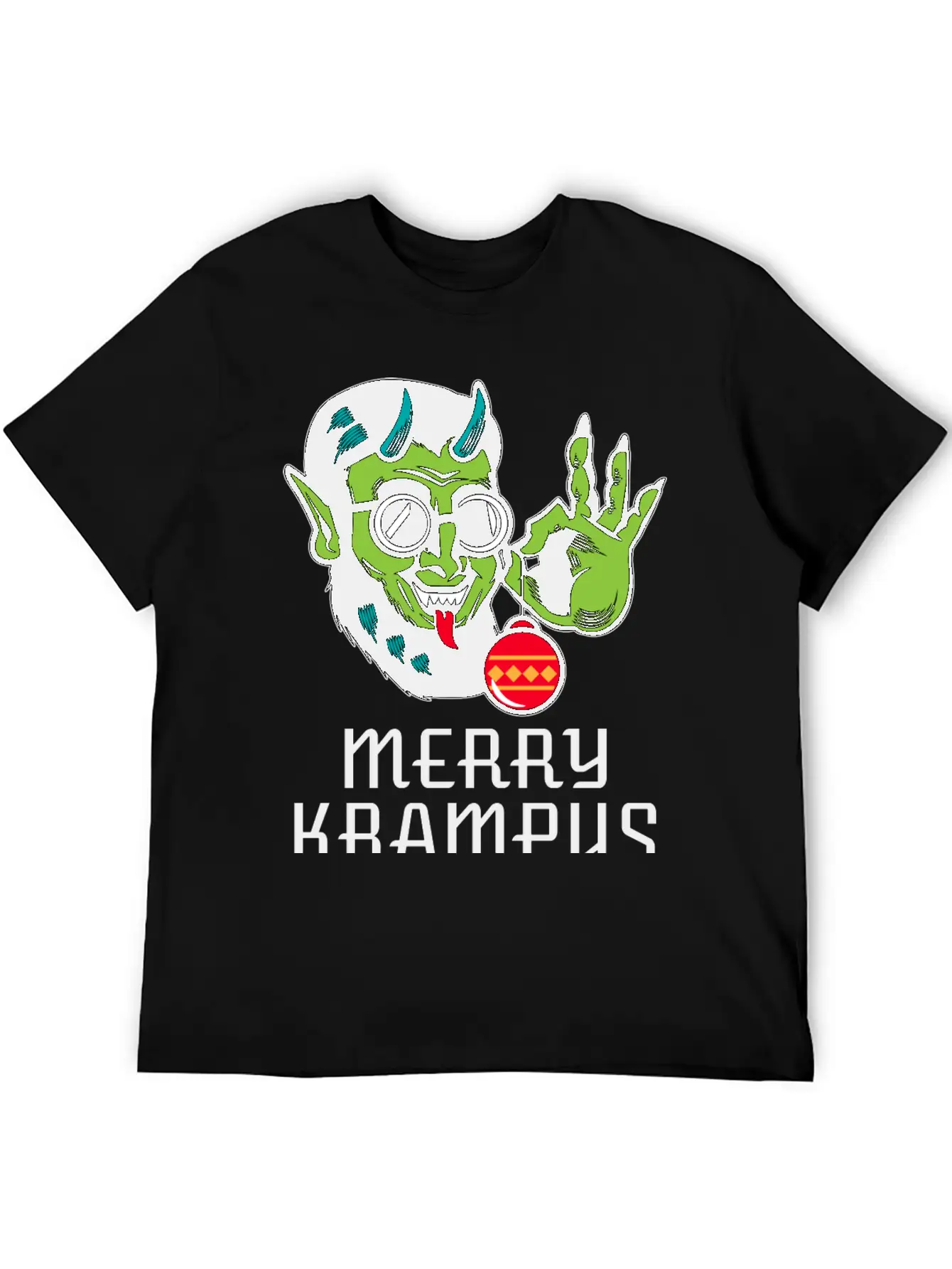 Merry Krampus Unisex Short Sleeve Soft Cotton T-Shirt – Casual Everyday Wear