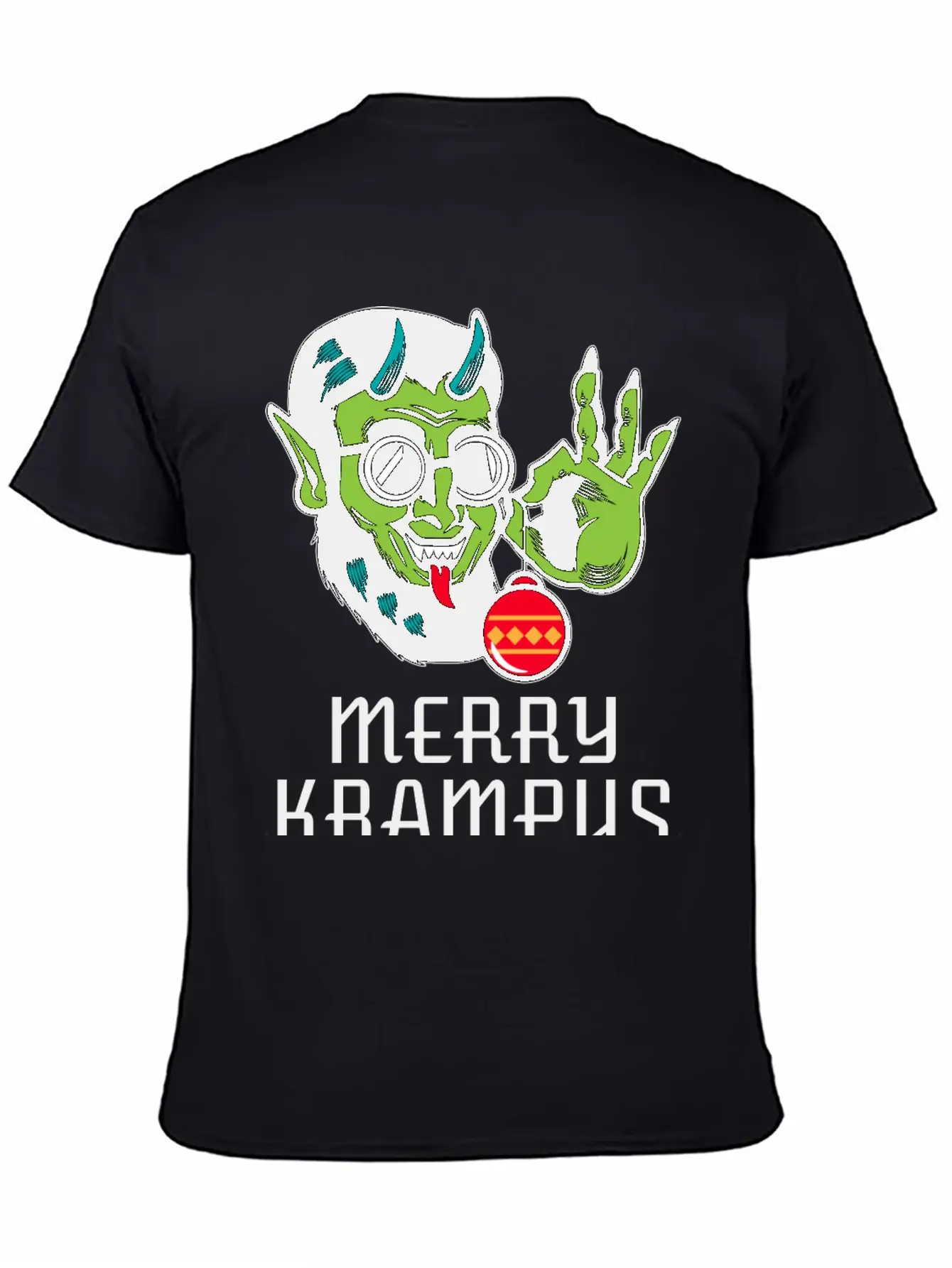 Merry Krampus Unisex Short Sleeve Soft Cotton T-Shirt – Casual Everyday Wear