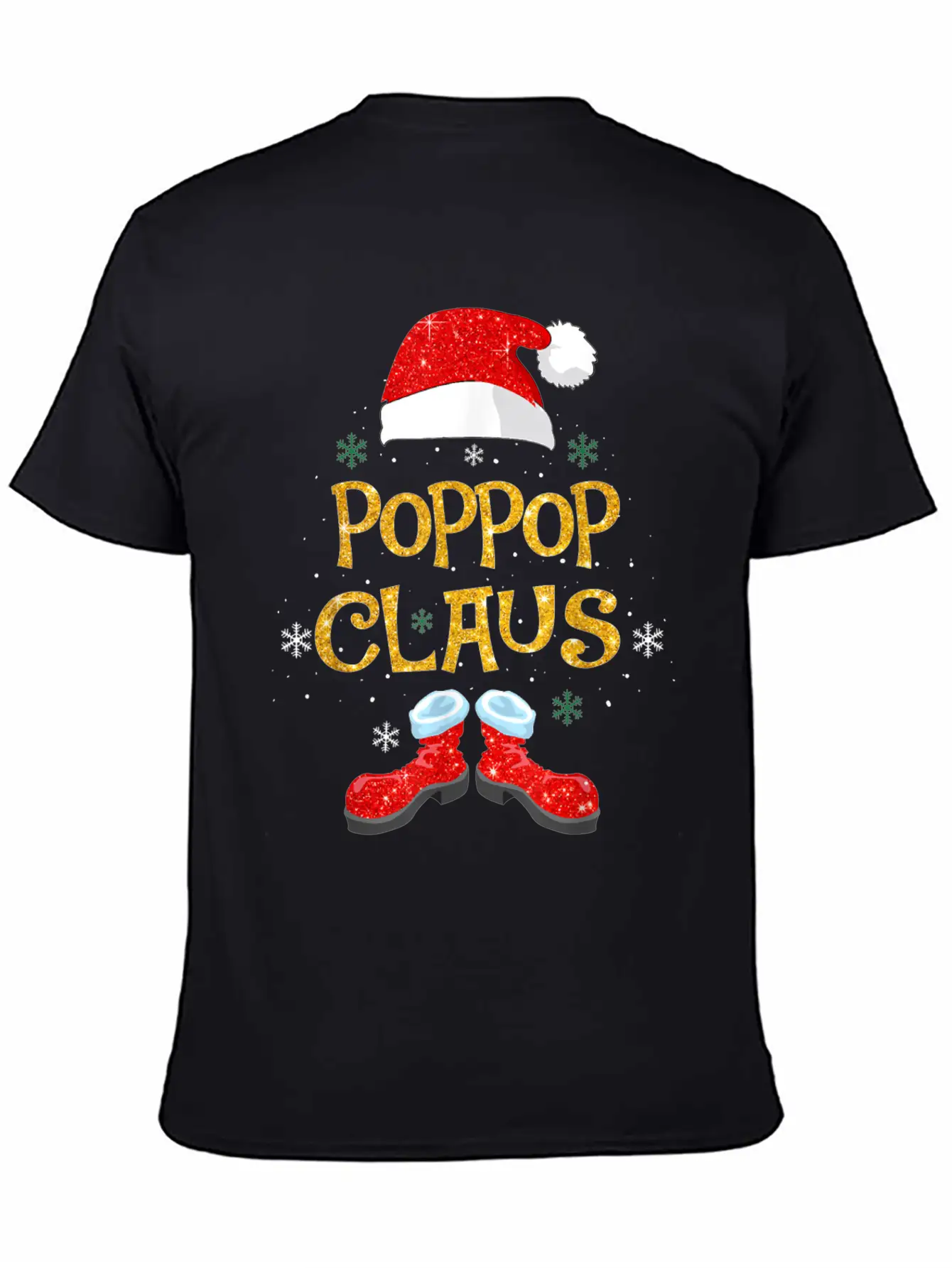 Merry Santa Pop Claus Christmas Family Matching Unisex Short Sleeve Soft Cotton T-Shirt – Casual Everyday Wear