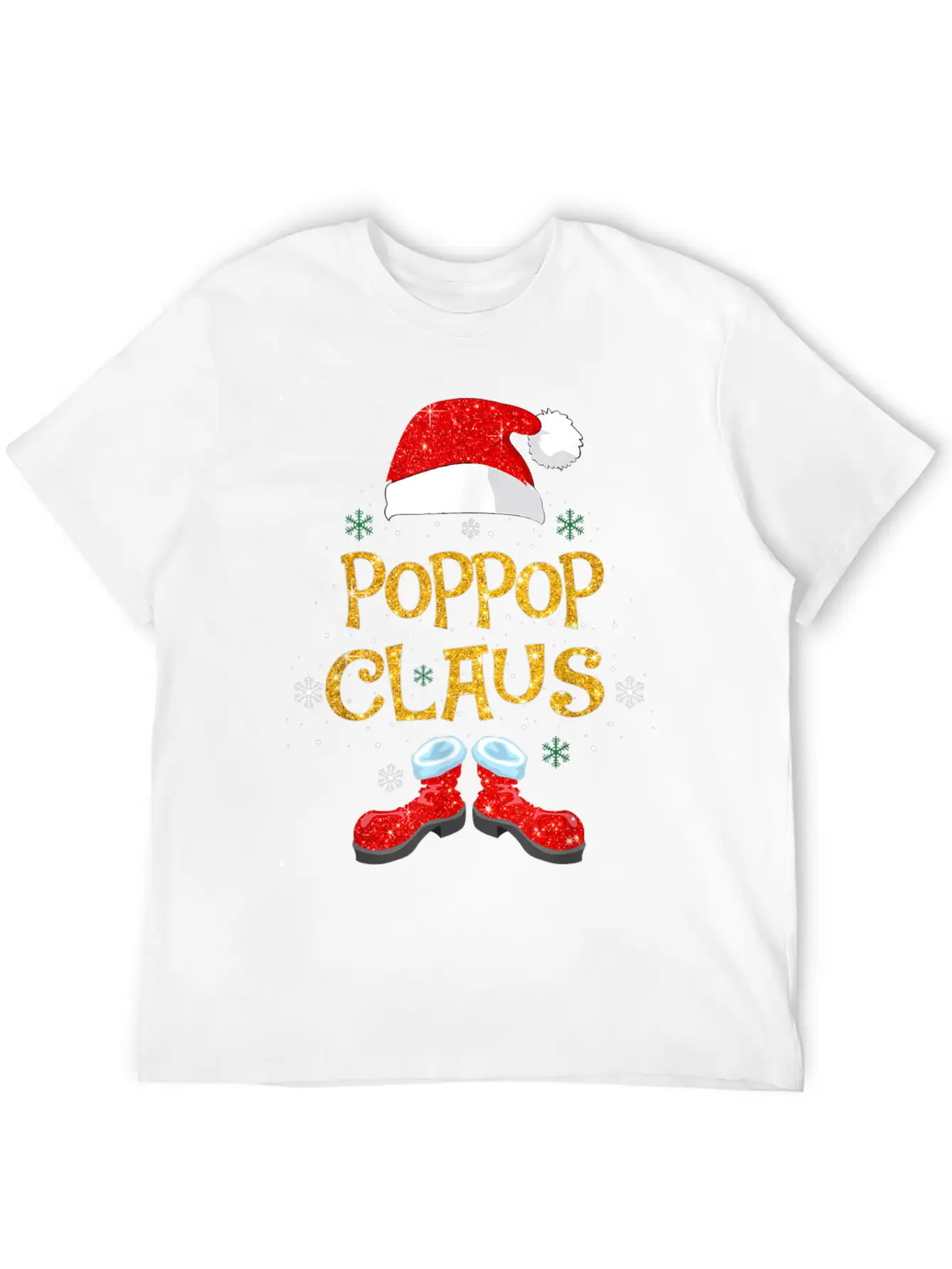 Merry Santa Pop Claus Christmas Family Matching Unisex Short Sleeve Soft Cotton T-Shirt – Casual Everyday Wear