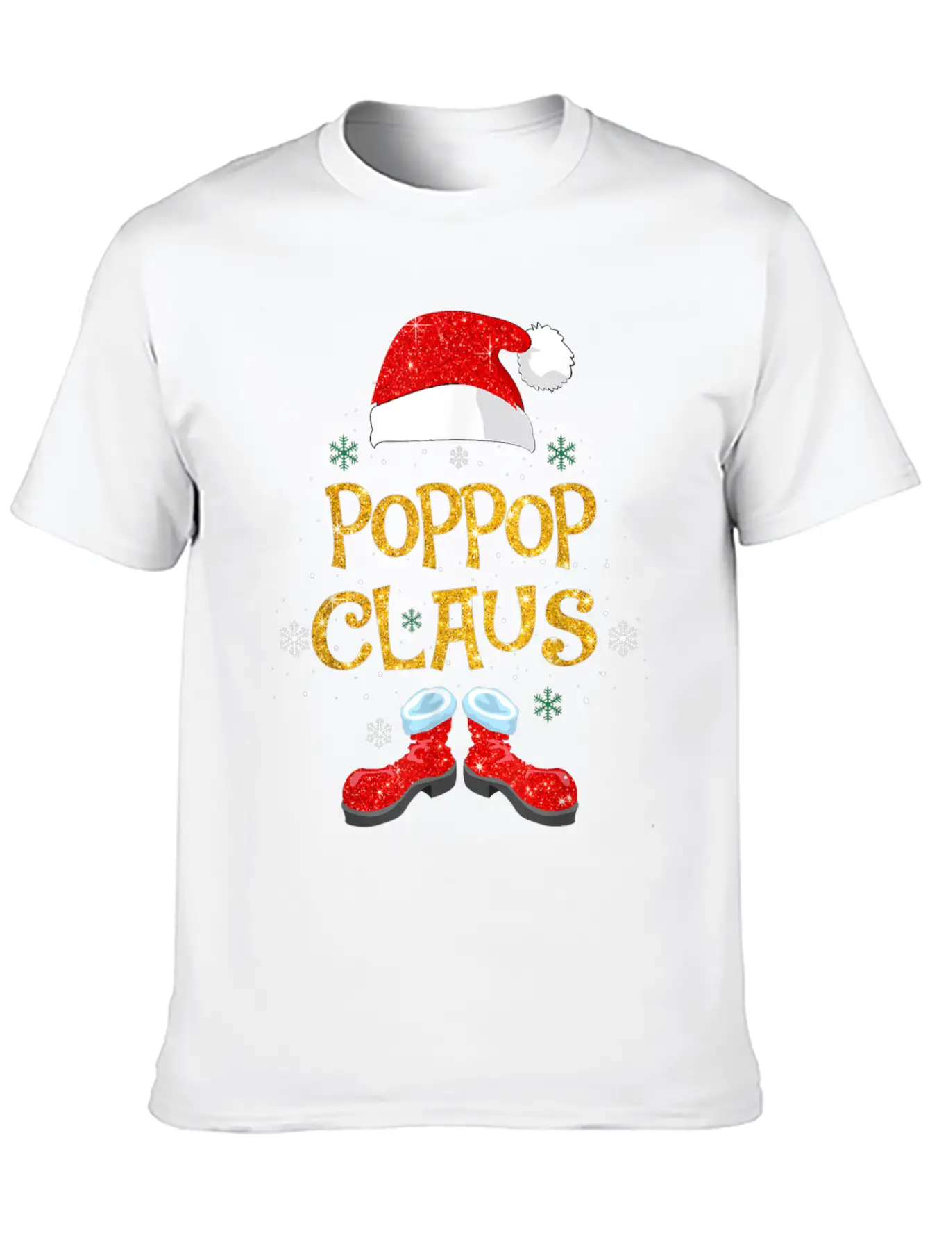 Merry Santa Pop Claus Christmas Family Matching Unisex Short Sleeve Soft Cotton T-Shirt – Casual Everyday Wear