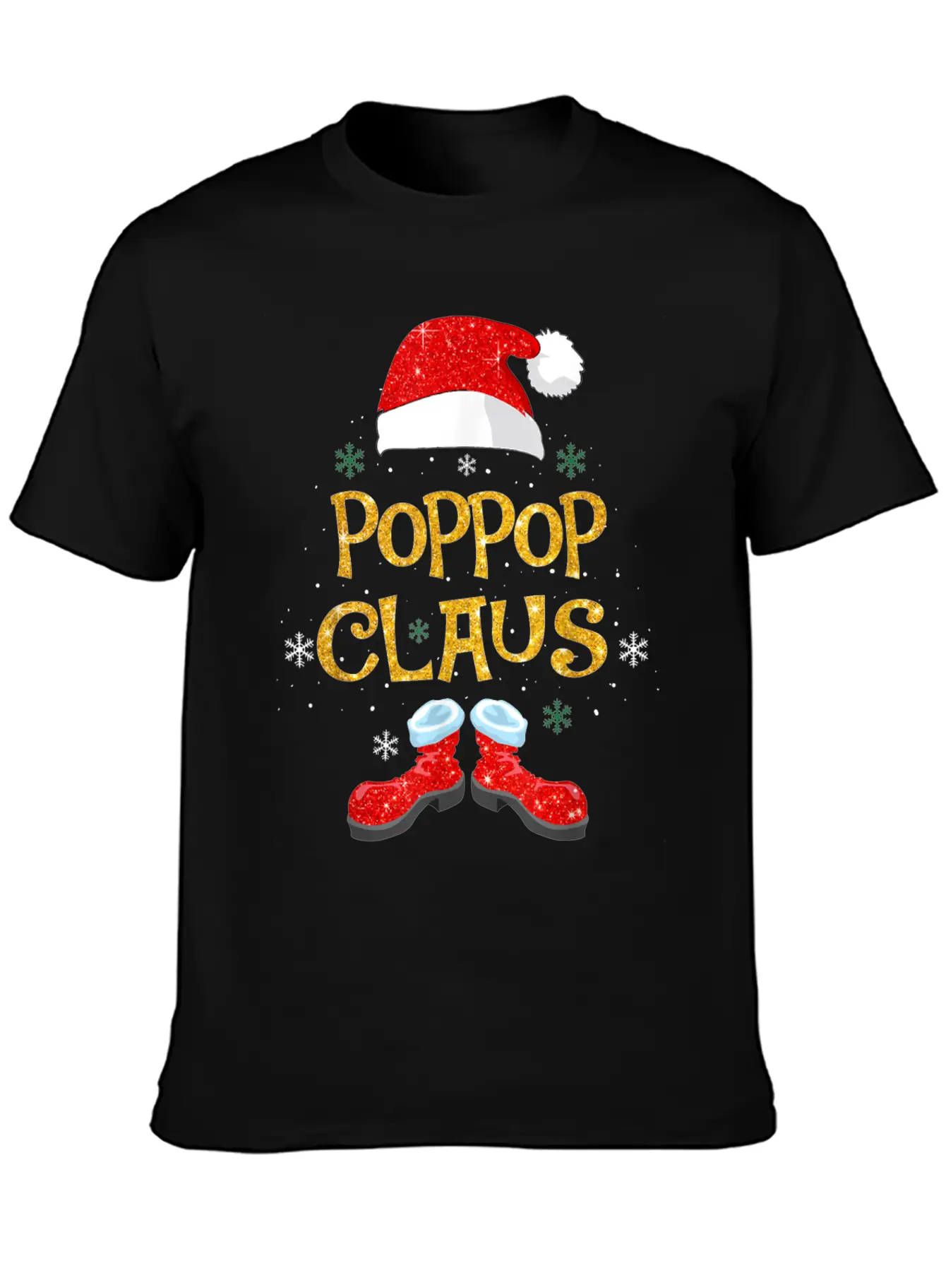 Merry Santa Pop Claus Christmas Family Matching Unisex Short Sleeve Soft Cotton T-Shirt – Casual Everyday Wear