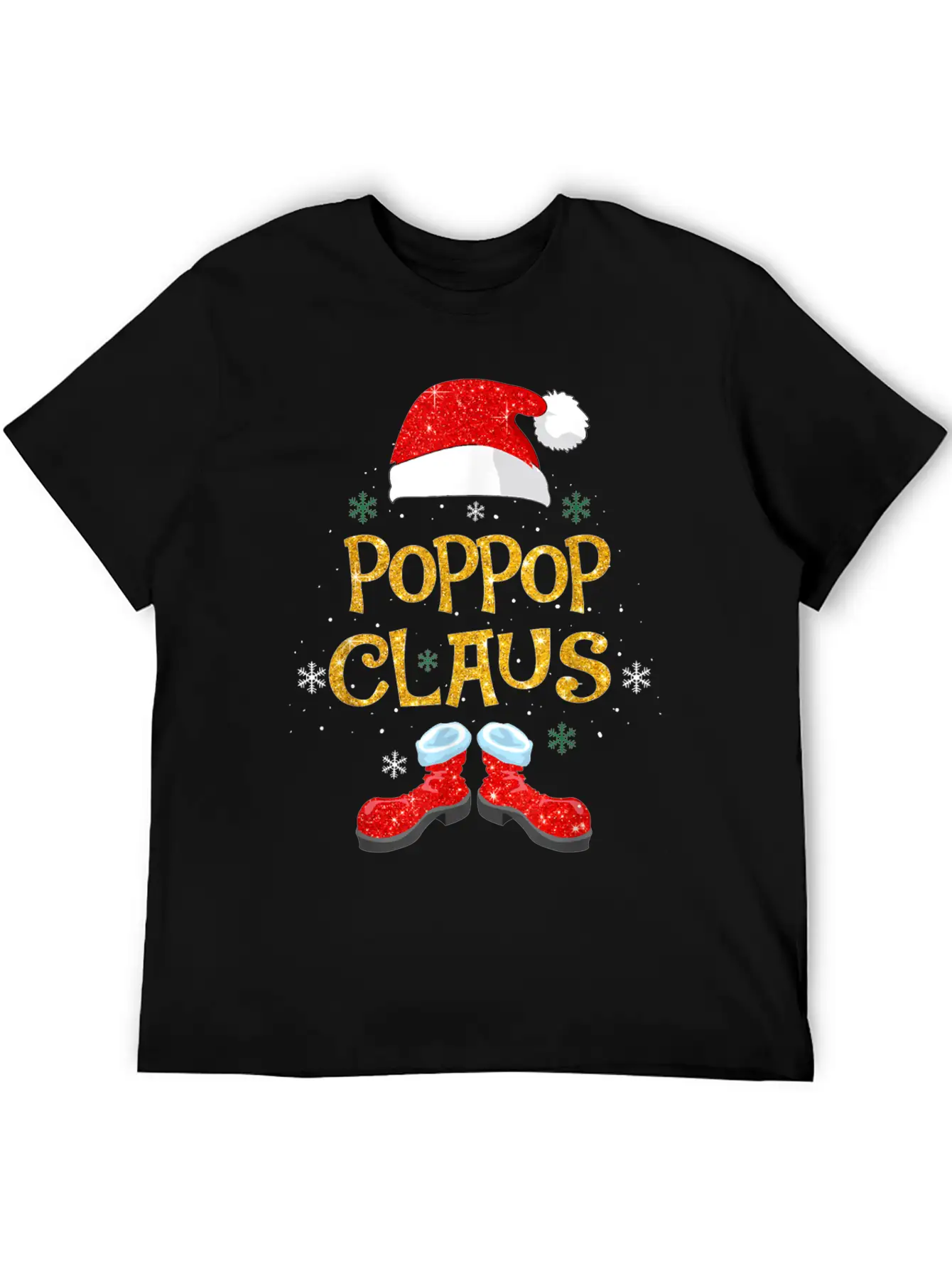Merry Santa Pop Claus Christmas Family Matching Unisex Short Sleeve Soft Cotton T-Shirt – Casual Everyday Wear