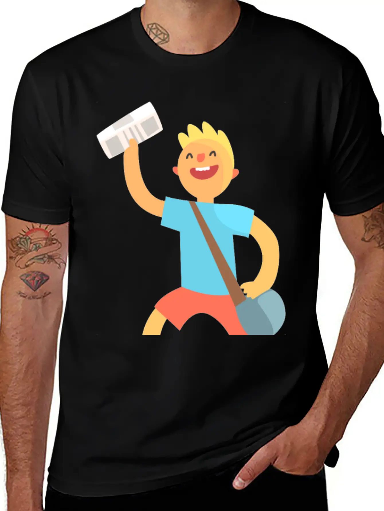 Messenger Unisex Short Sleeve Soft Cotton T-Shirt – Casual Everyday Wear