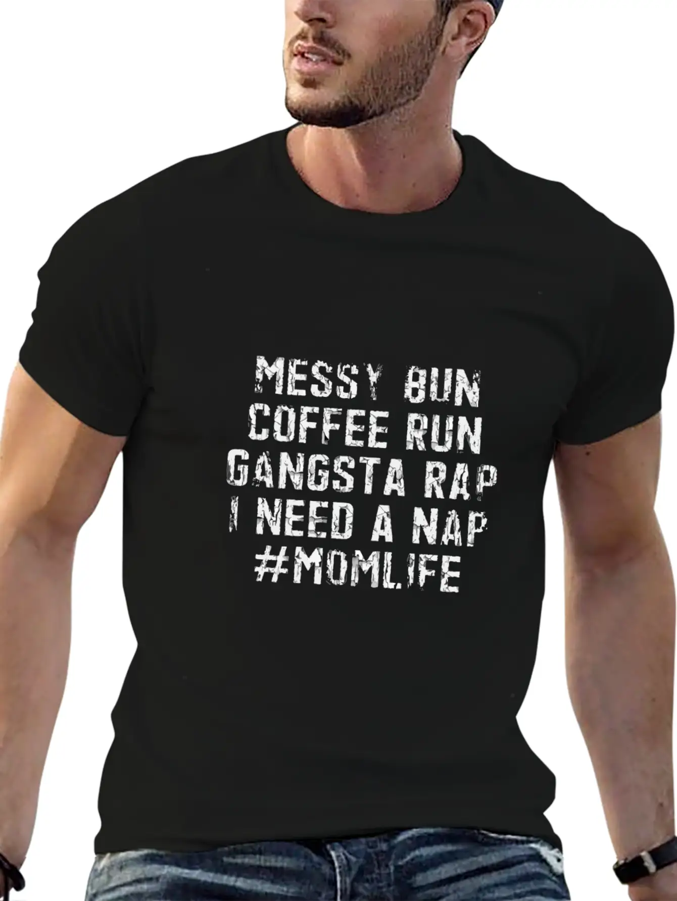 Messy Bun Coffee Run Gangsta Rap I Need A Nap Moml Essential Unisex Summer Tee – Soft Cotton Casual Fit