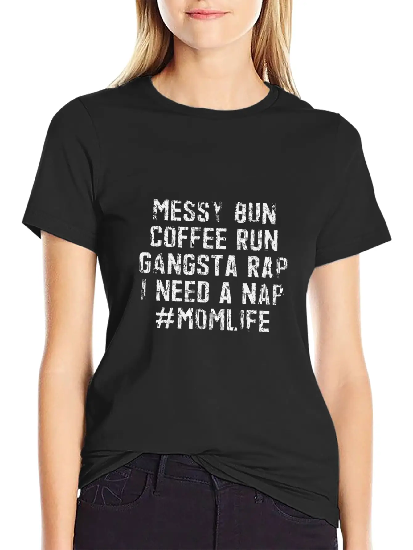 Messy Bun Coffee Run Gangsta Rap I Need A Nap Moml Essential Unisex Summer Tee – Soft Cotton Casual Fit