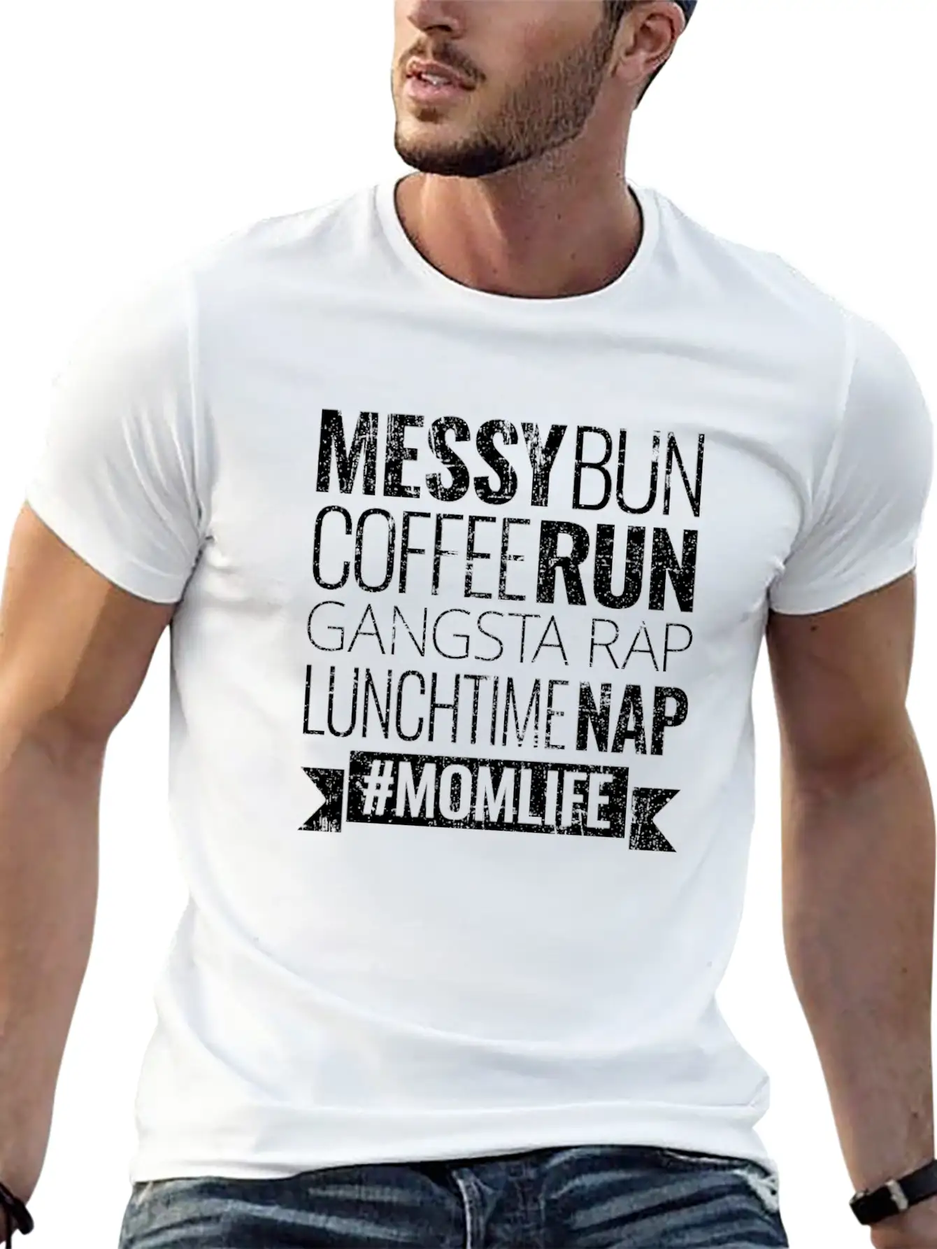 Messy Bun Coffee Run Gangsta Rap Lunchtime Nap Mom Unisex Casual T-Shirt – Clean Design For Daily Comfort