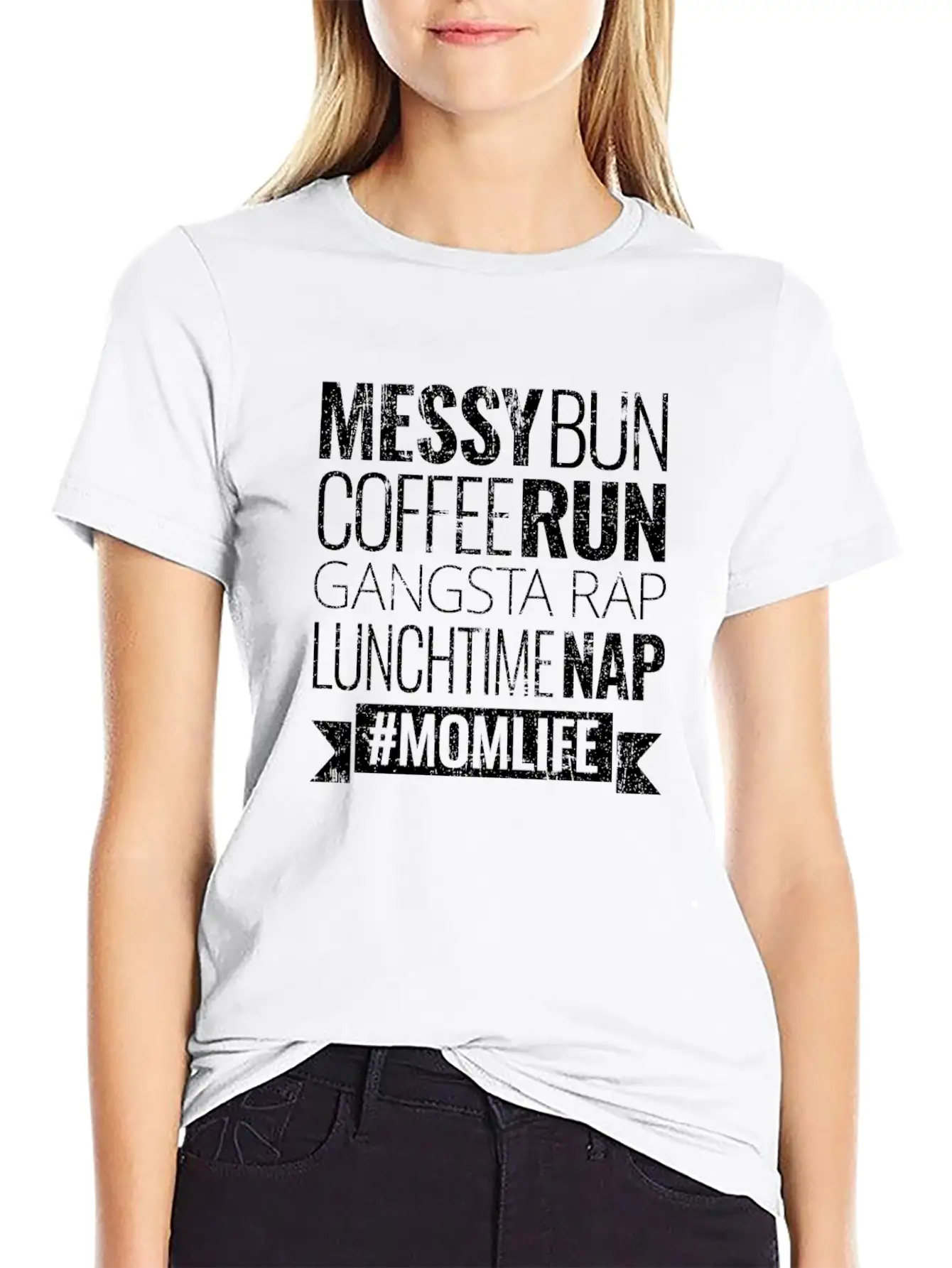 Messy Bun Coffee Run Gangsta Rap Lunchtime Nap Mom Unisex Casual T-Shirt – Clean Design For Daily Comfort