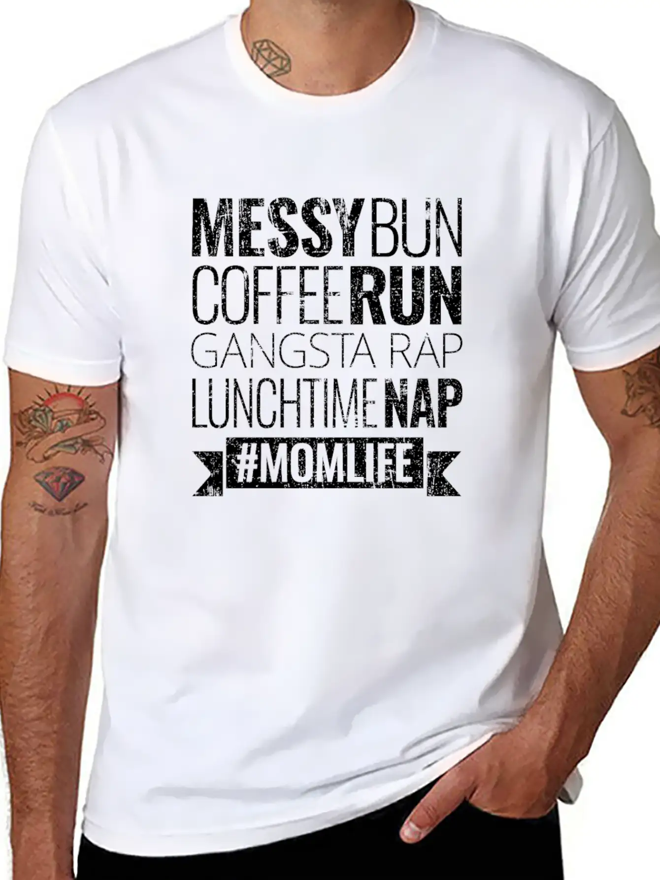 Messy Bun Coffee Run Gangsta Rap Lunchtime Nap Mom Unisex Casual T-Shirt – Clean Design For Daily Comfort