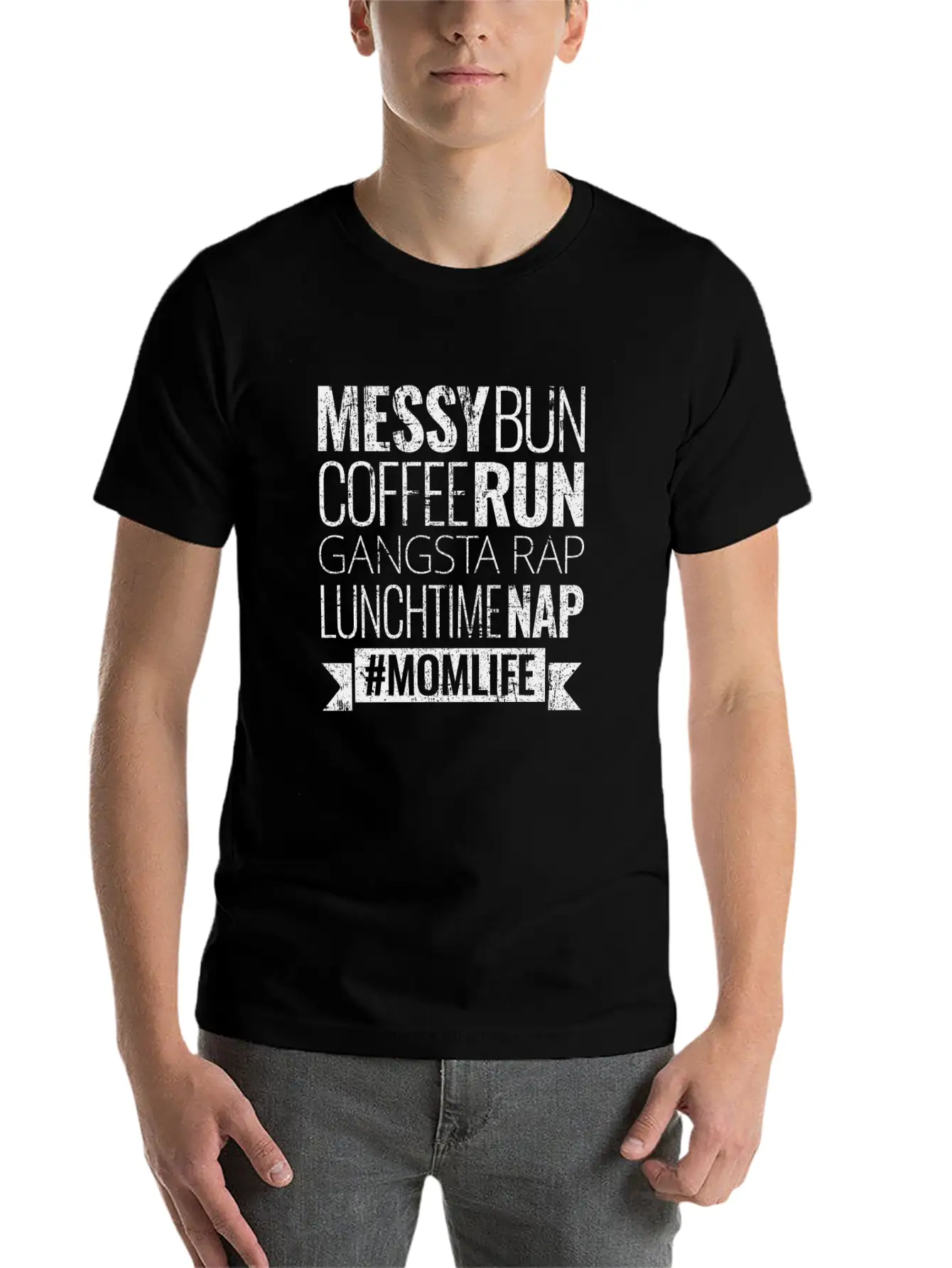 Messy Bun Coffee Run Gangsta Rap Lunchtime Nap Mom Unisex Casual T-Shirt – Clean Design For Daily Comfort