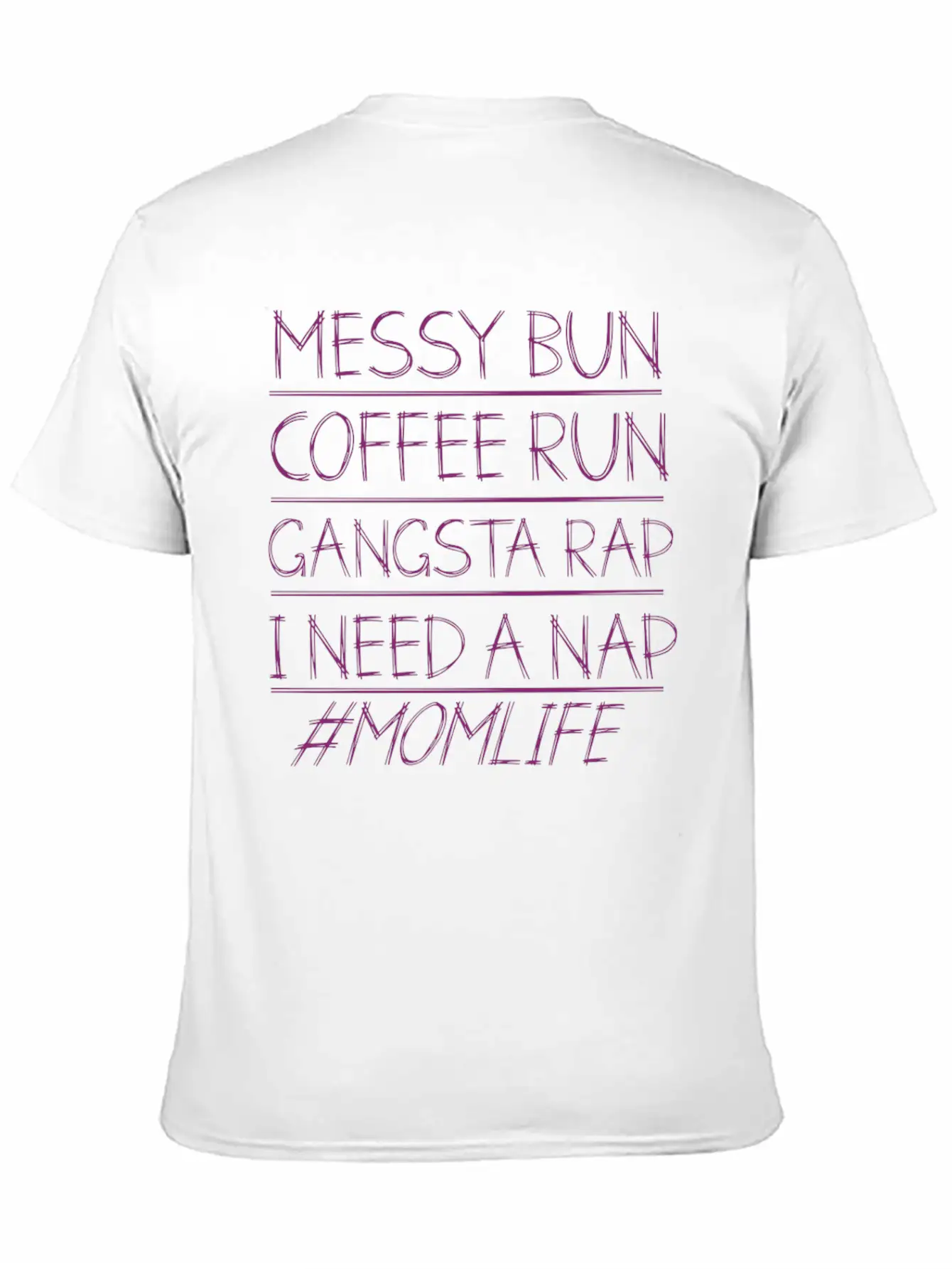Messy Bun Run Rap Nap Perfect For Coffee Lovers Unisex Short Sleeve Soft Cotton T-Shirt – Casual Everyday Wear