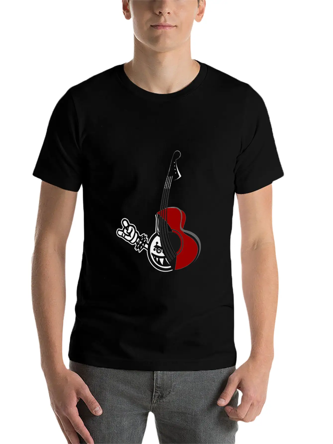 Metal Acoustic Guitar Stylish Everyday T-Shirt – Unisex Basic Cotton Tee