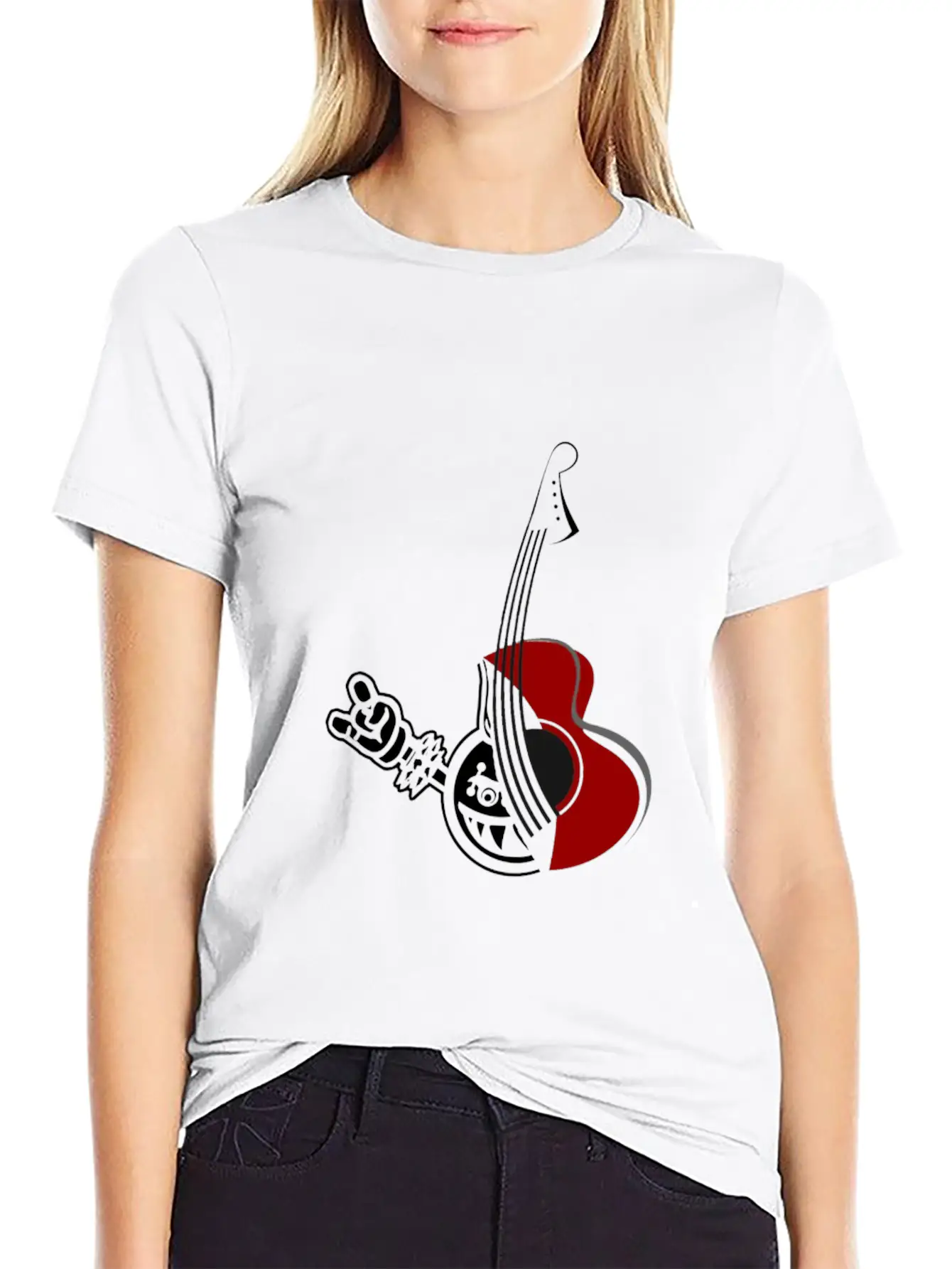 Metal Acoustic Guitar Stylish Everyday T-Shirt – Unisex Basic Cotton Tee