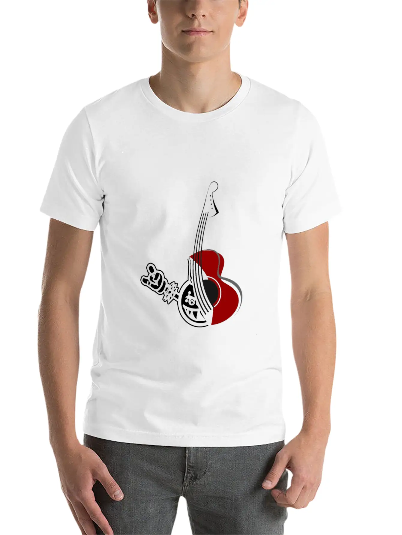 Metal Acoustic Guitar Stylish Everyday T-Shirt – Unisex Basic Cotton Tee