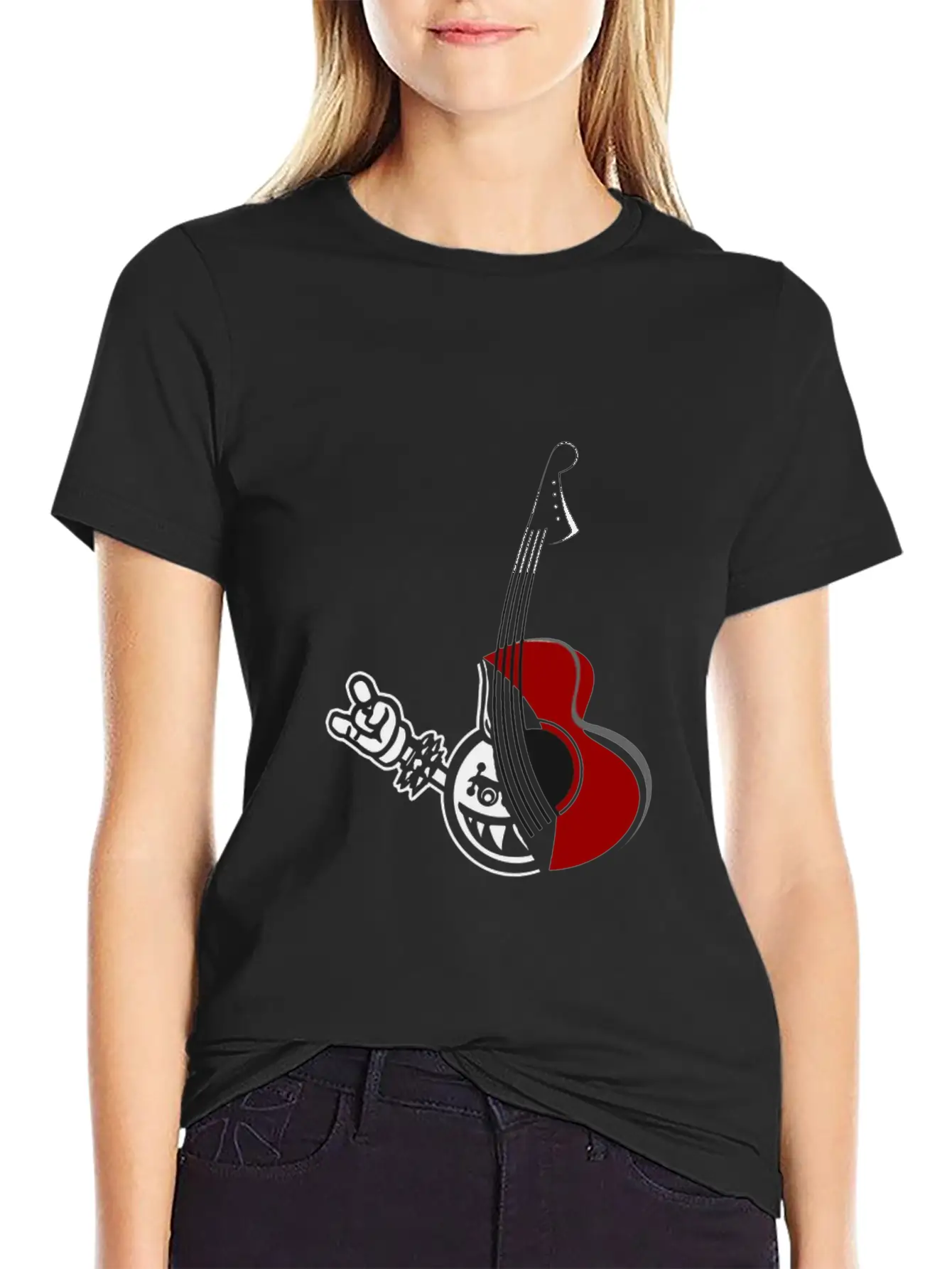 Metal Acoustic Guitar Stylish Everyday T-Shirt – Unisex Basic Cotton Tee