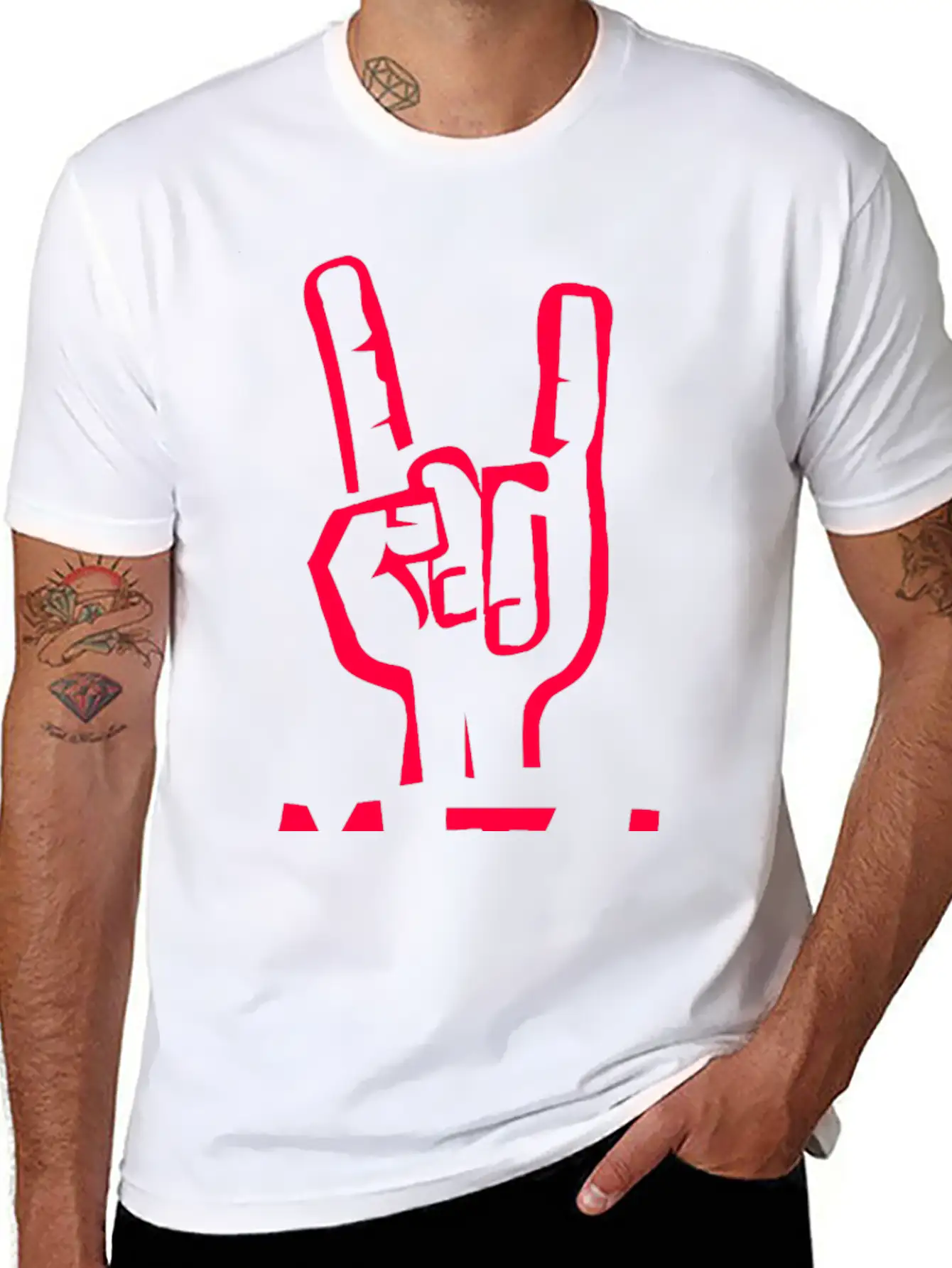 Metal Hand Unisex Casual T-Shirt – Clean Design For Daily Comfort