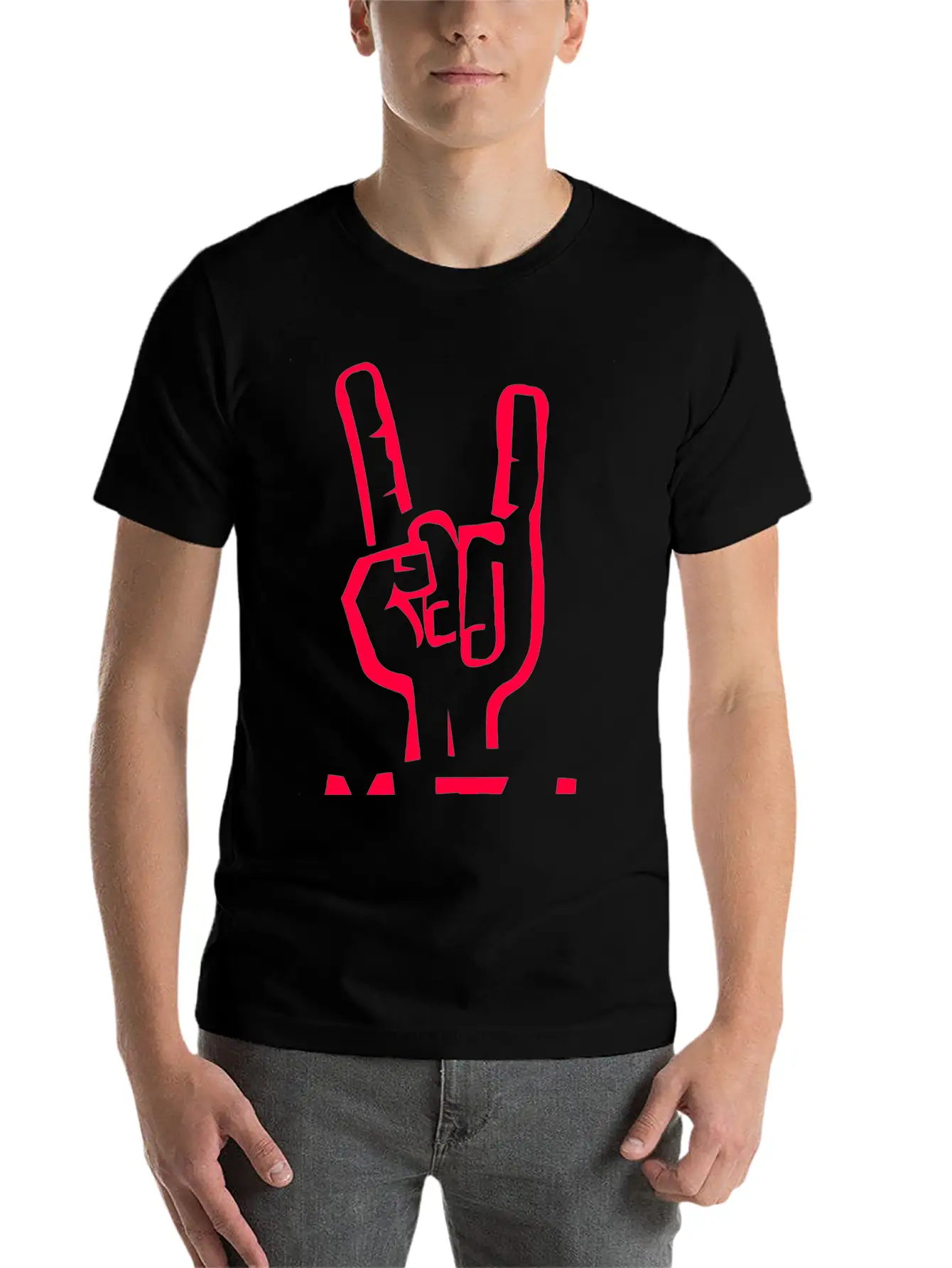 Metal Hand Unisex Casual T-Shirt – Clean Design For Daily Comfort