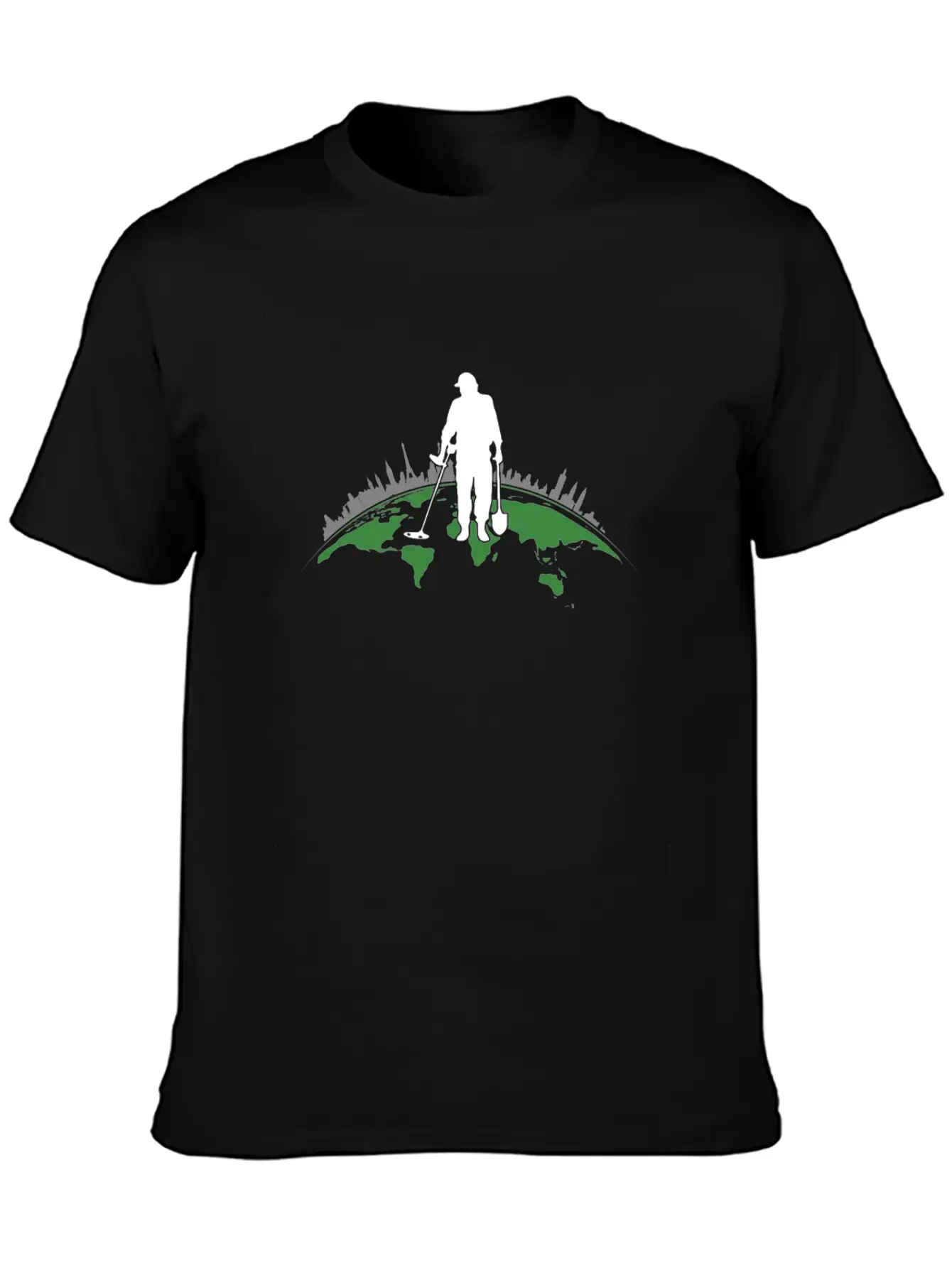 Metal Sensor Detectors Treasure Hunters Searching Basic Graphic T-Shirt – Daily Comfort In Soft Cotton