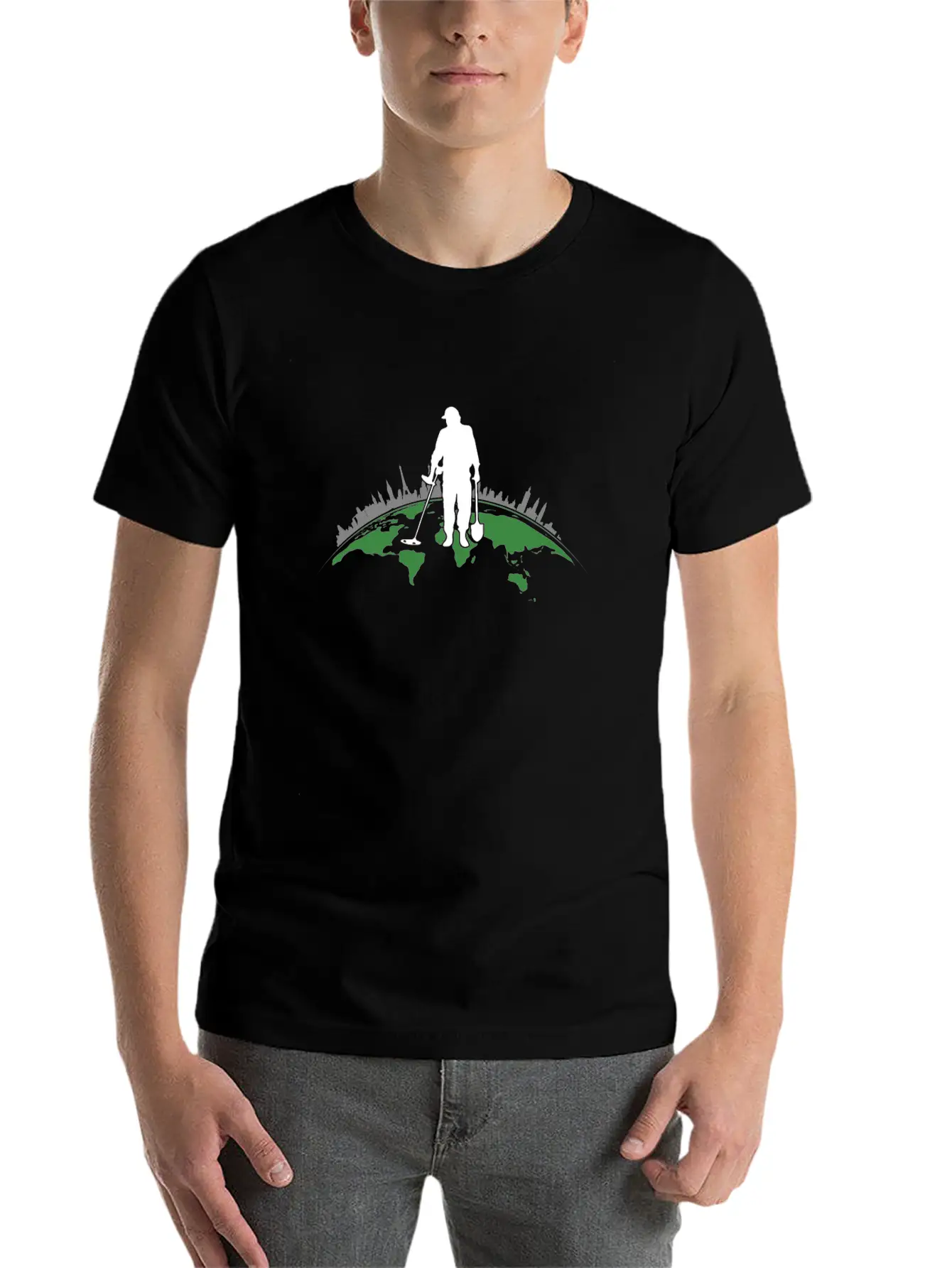 Metal Sensor Detectors Treasure Hunters Searching Basic Graphic T-Shirt – Daily Comfort In Soft Cotton