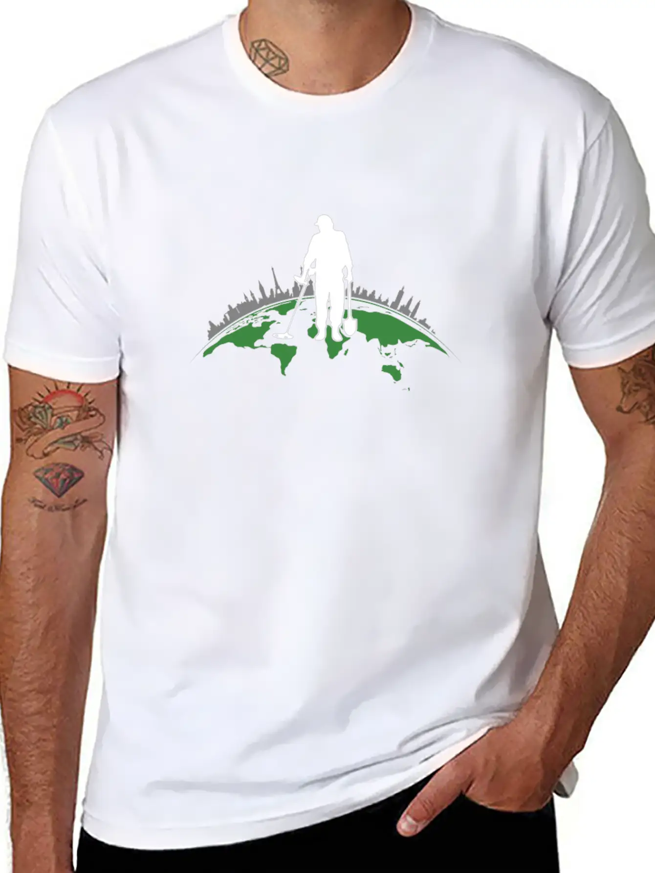Metal Sensor Detectors Treasure Hunters Searching Basic Graphic T-Shirt – Daily Comfort In Soft Cotton